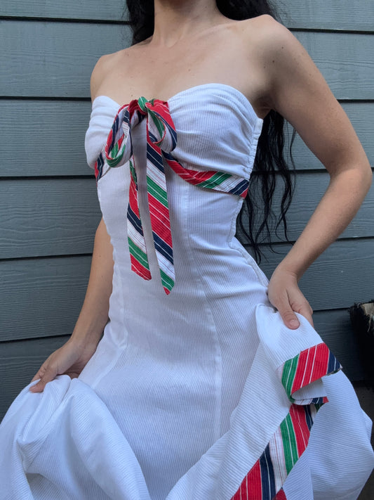 Two piece 1930s maxi dress & bolero jacket set