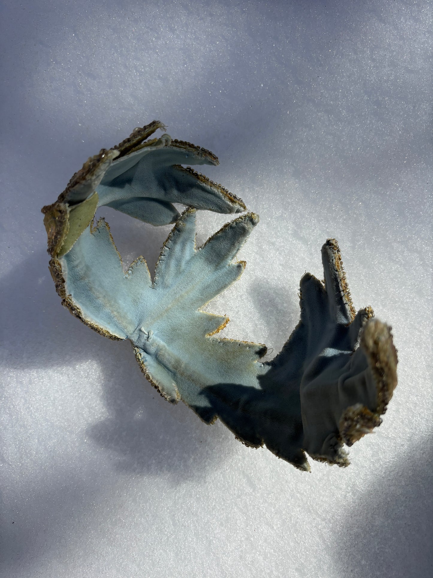 1930s/40s ice queen sequined head piece