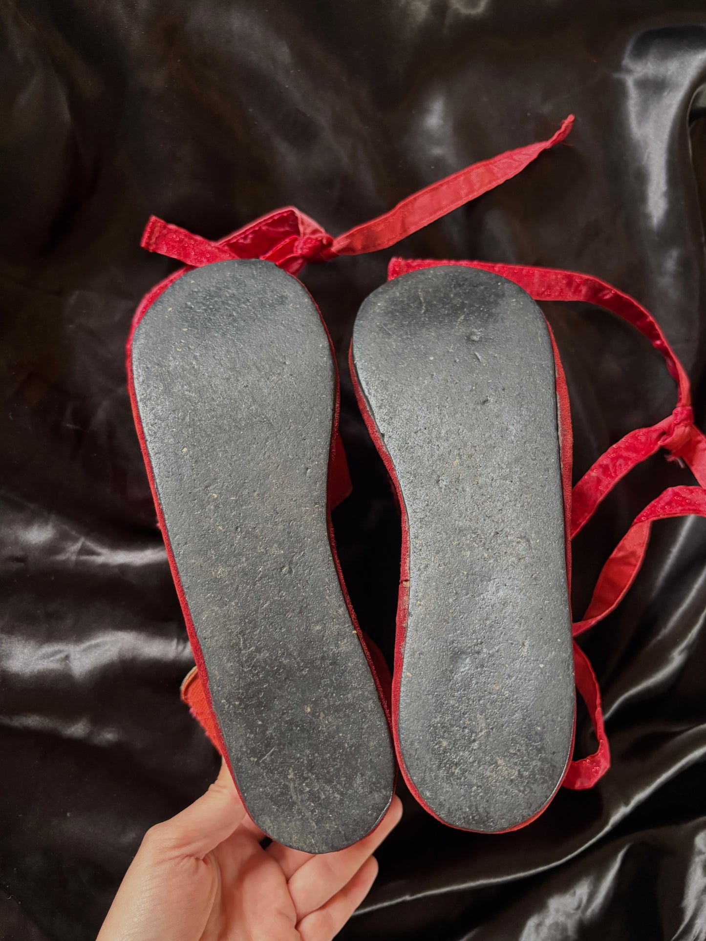 1970s mega platforms with cloud moon & star appliqué