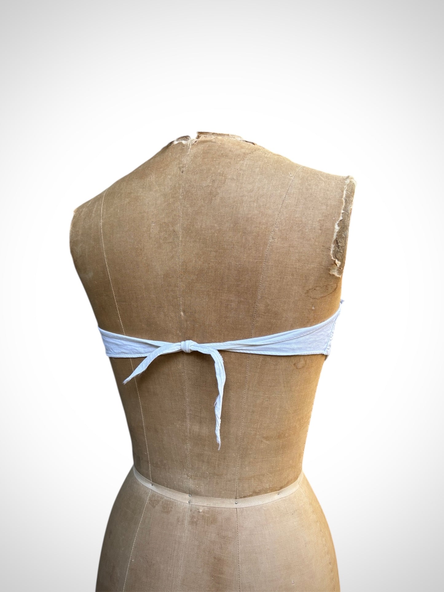 1950s strapless cotton sun top
