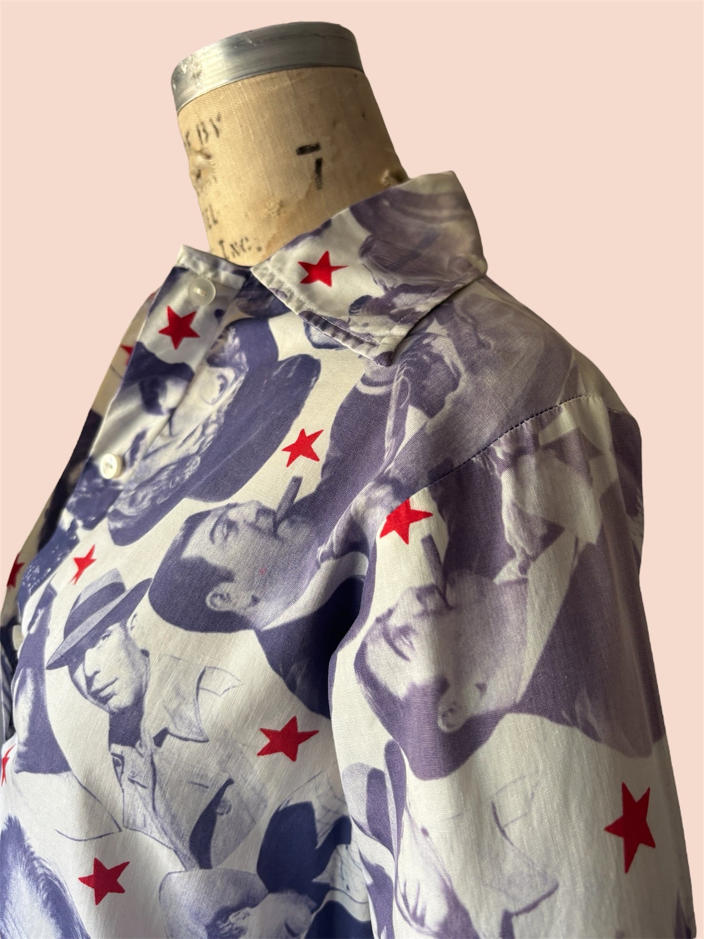 1960s Hollywood stars photo print shirt/dress