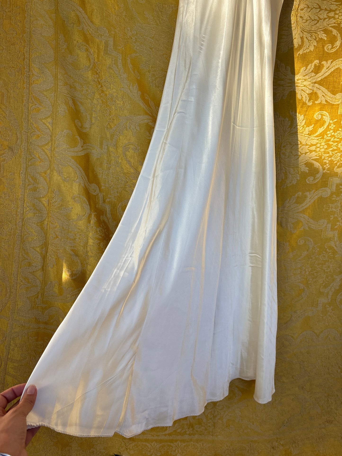 1940s pearly bias cut slip dress