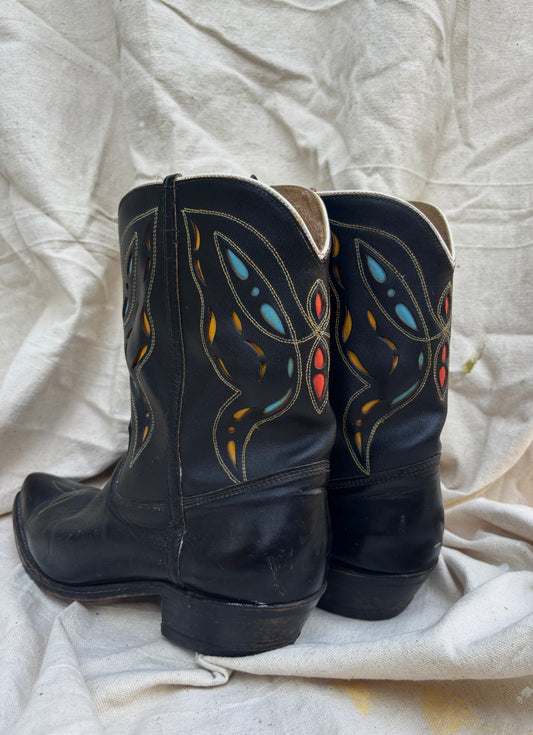 1950s mariposa inlay boots men’s size 9.5