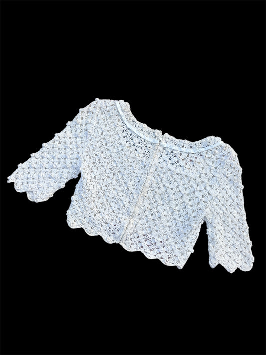 1950s Sybil Connolly Irish crochet couture blouse