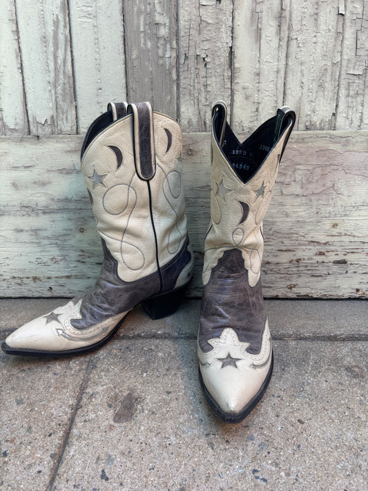 1970’s moons & stars custom inlay boots men’s size 10.5