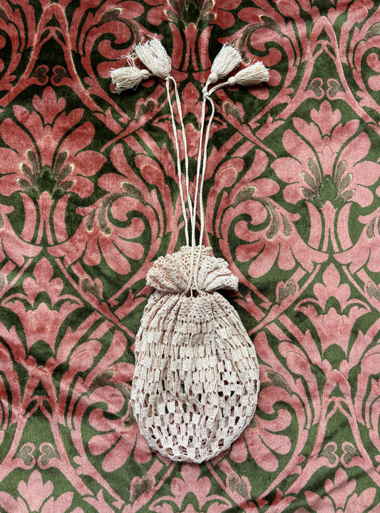 1920s crochet tassel purse