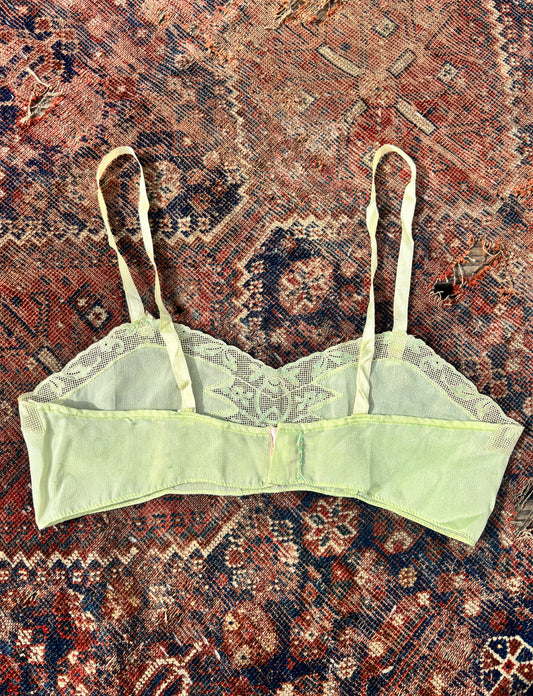 1920s/30s mint green bralette