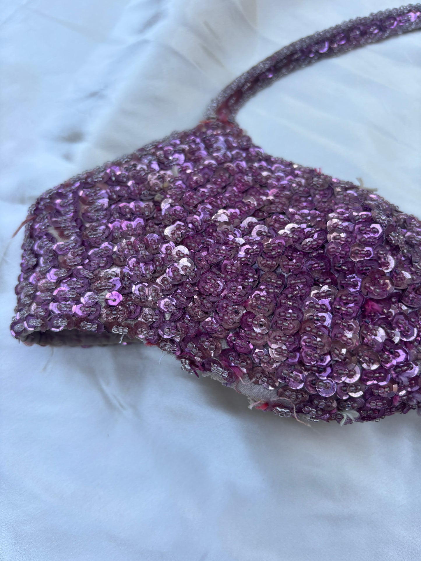 1930s handmade sequined & beaded showgirl bra