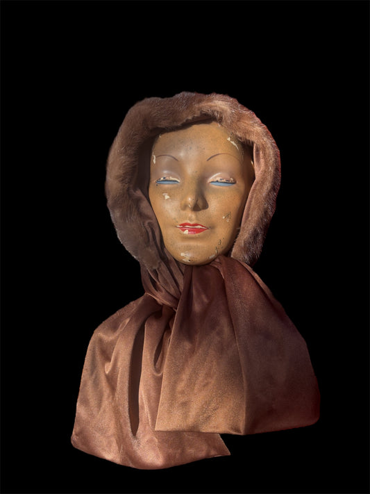 1960s mink snood/bonnet