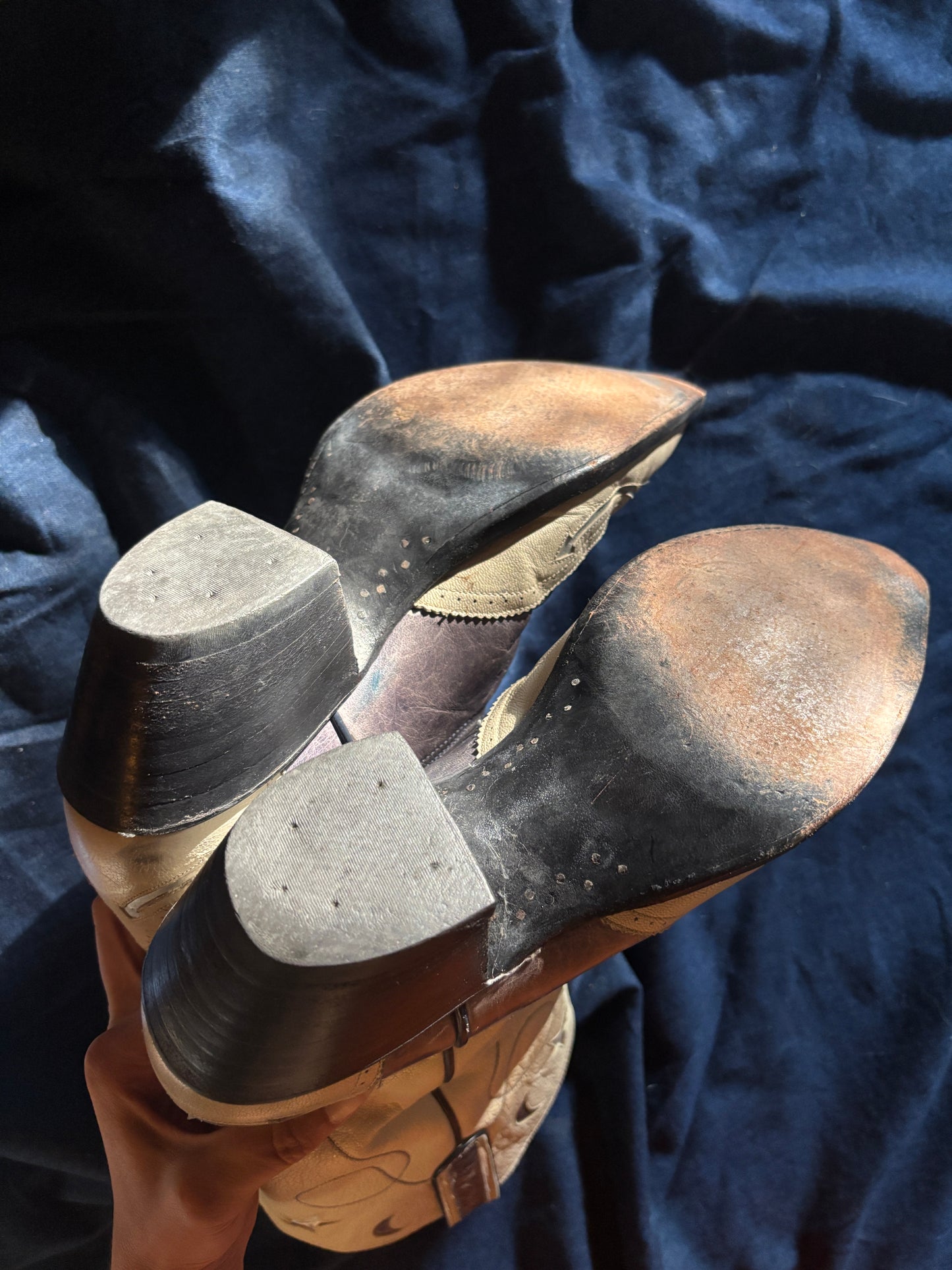 1970’s moons & stars custom inlay boots men’s size 10.5