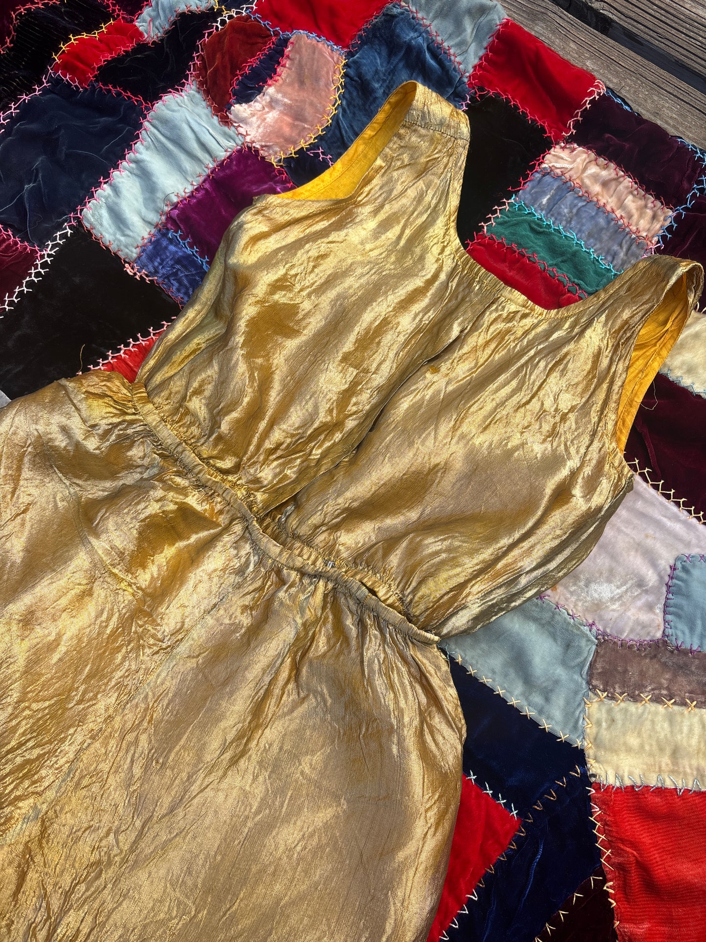 1930s gold genie/harem style jumpsuit