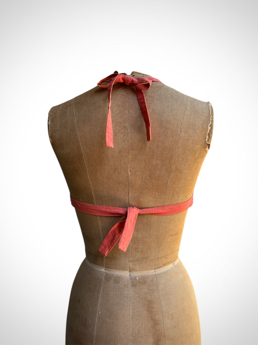1940s orange cotton sun top