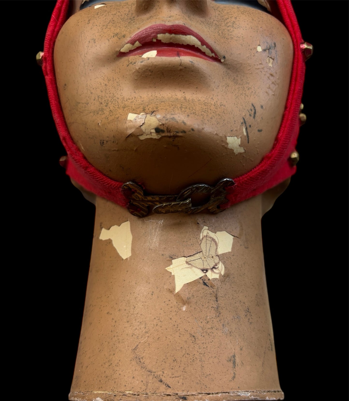 1930s studded wool turban