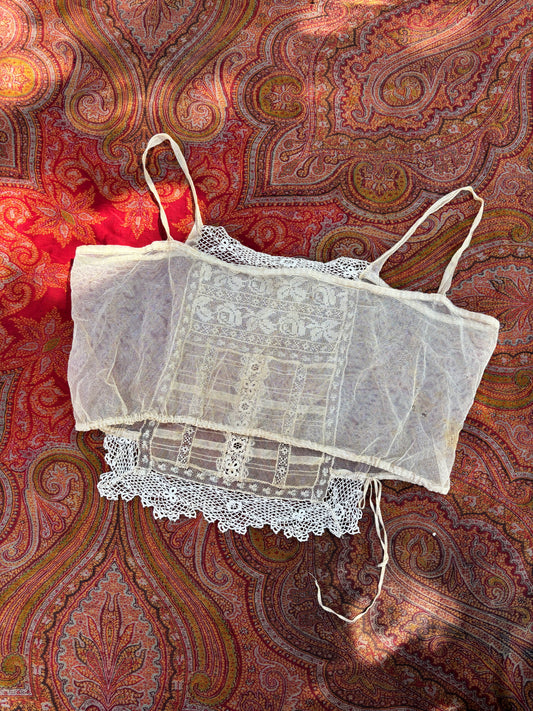 Edwardian net blouse with Irish crochet