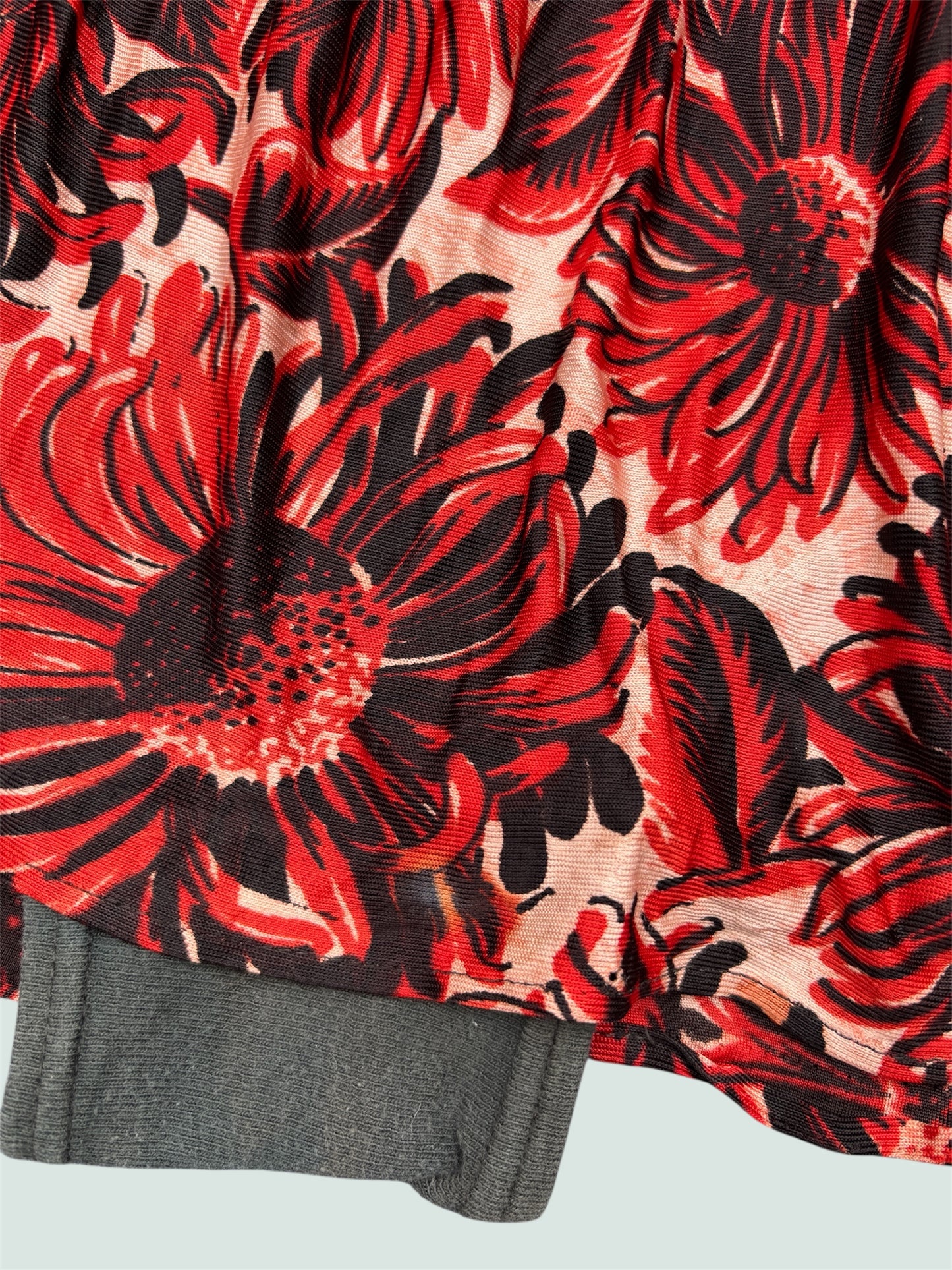 1940s sunflower printed rayon jersey playsuit