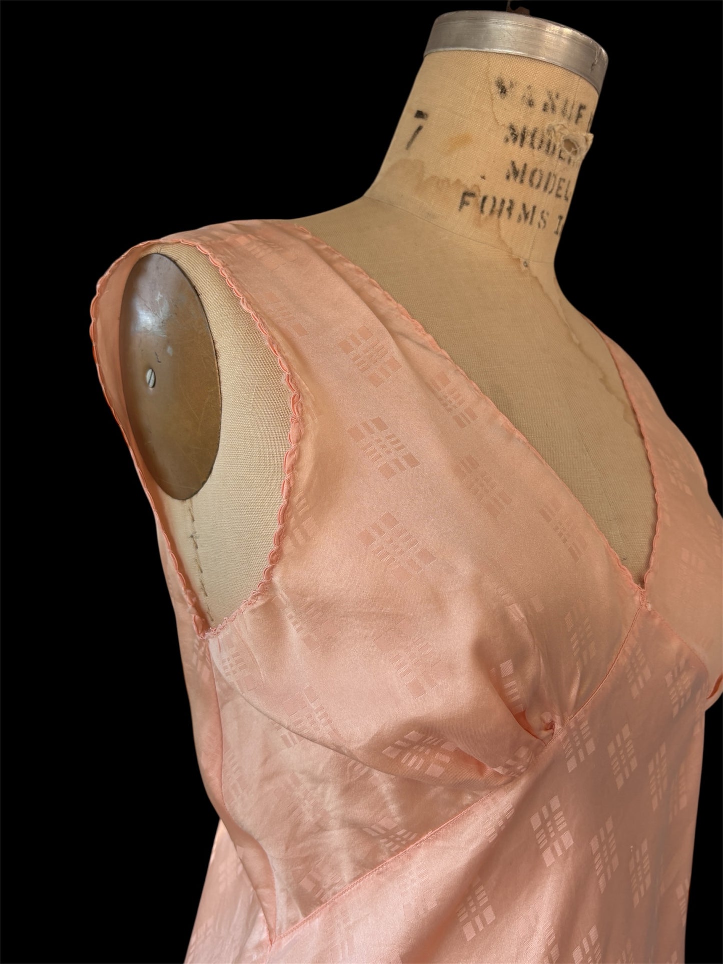 1930s bias cut jacquard loungewear top