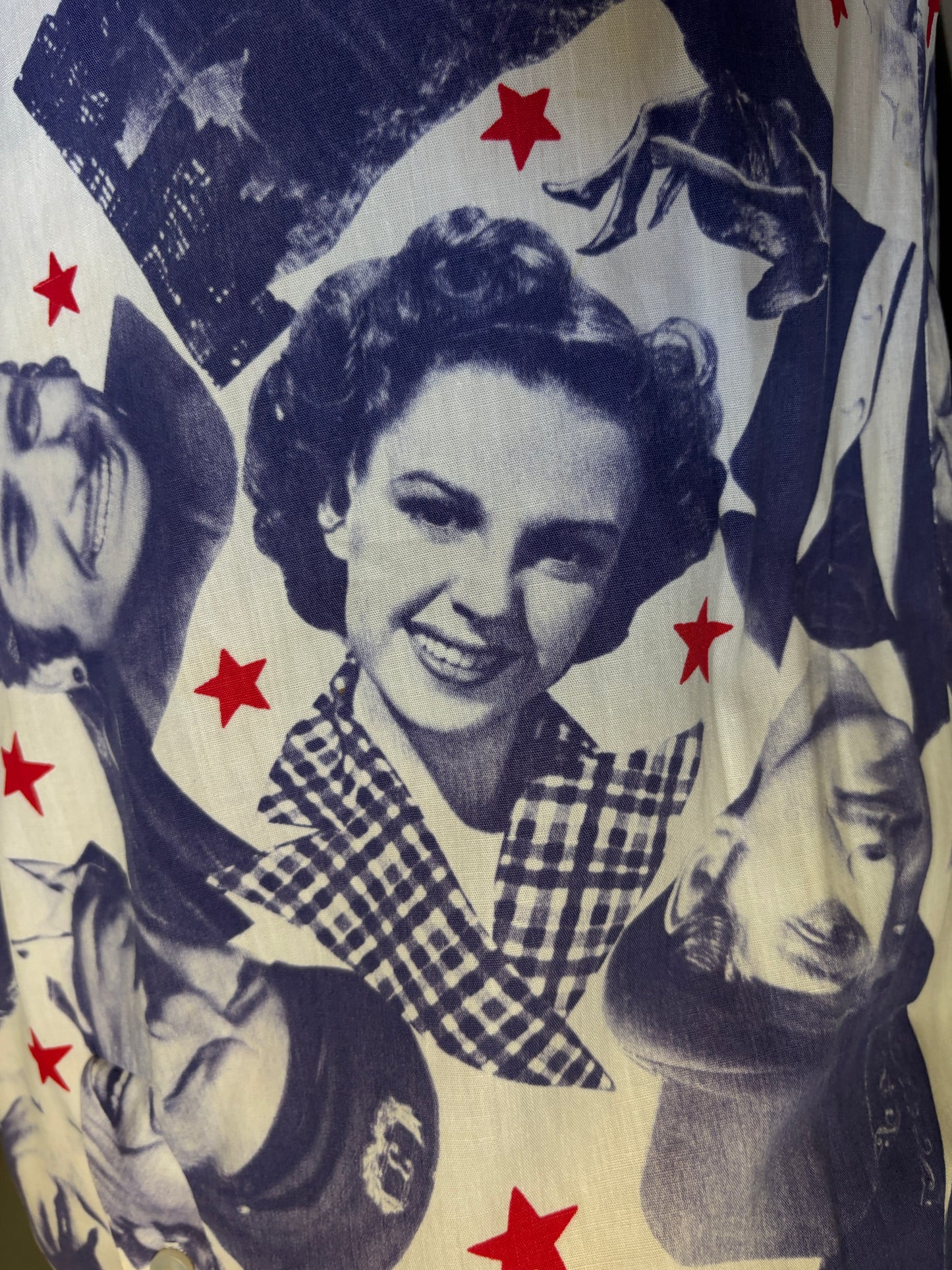 1960s Hollywood stars photo print shirt/dress