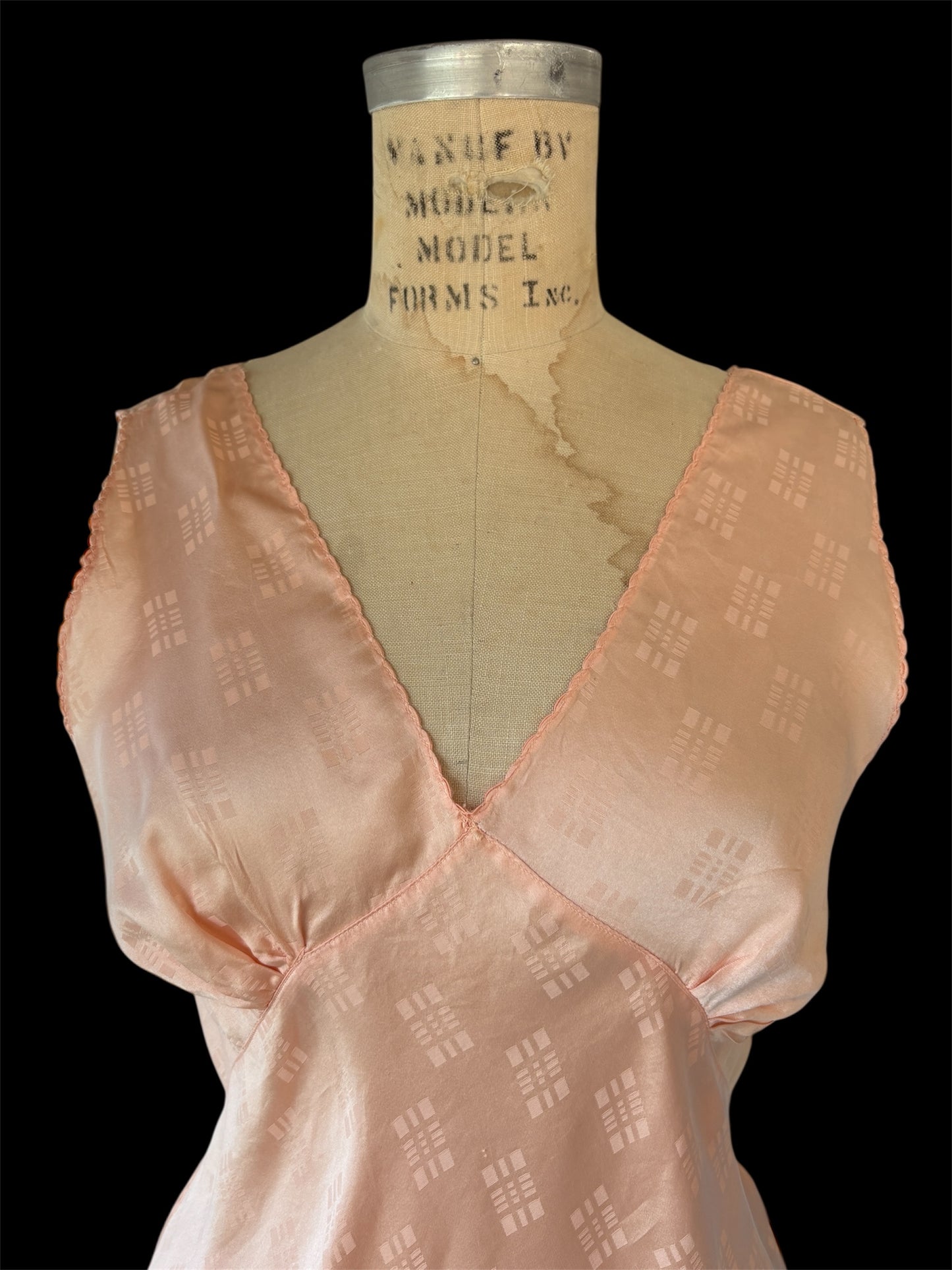 1930s bias cut jacquard loungewear top