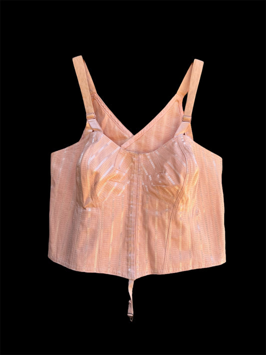 1930s jacquard bustier corset top