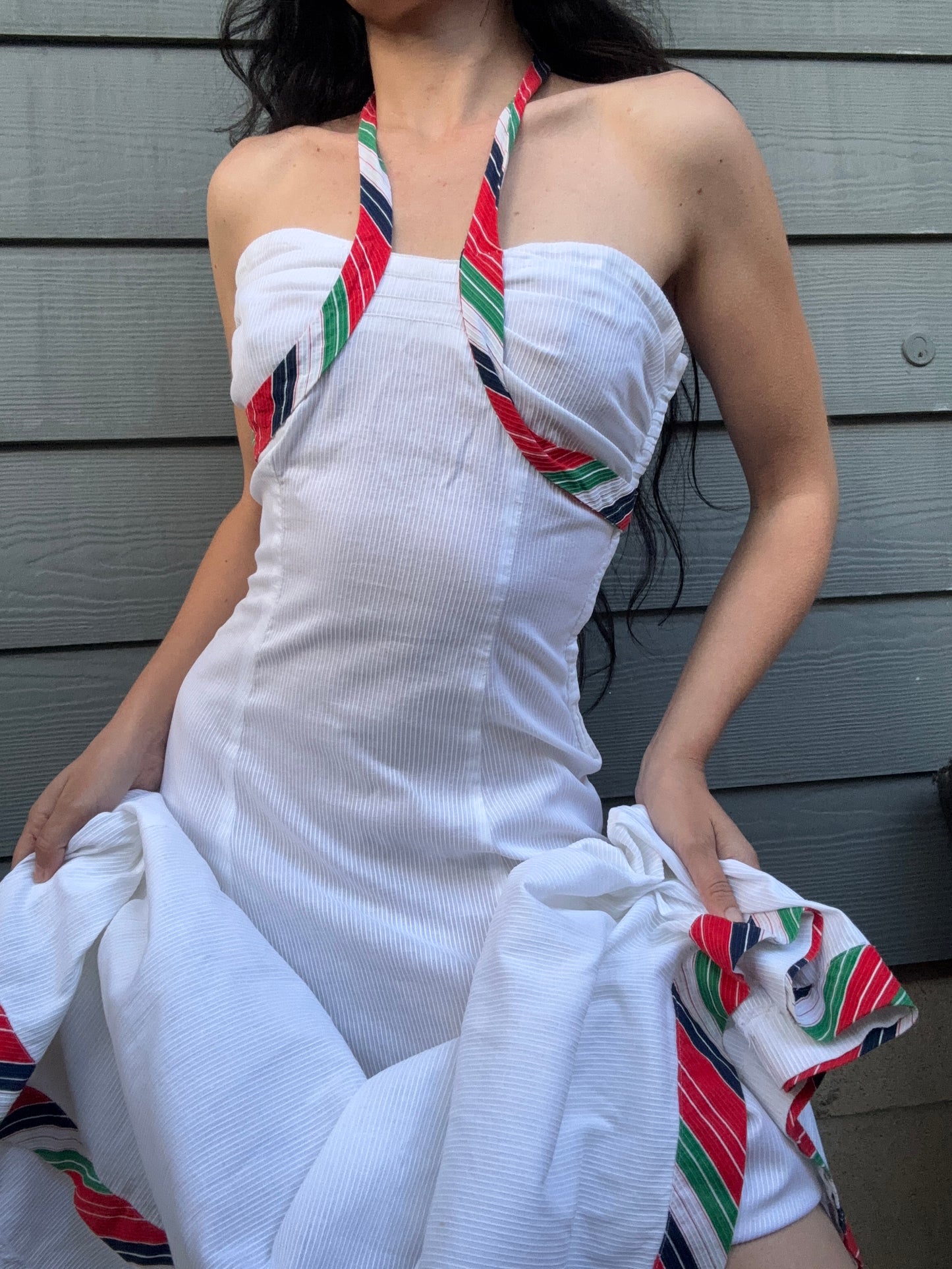 Two piece 1930s maxi dress & bolero jacket set