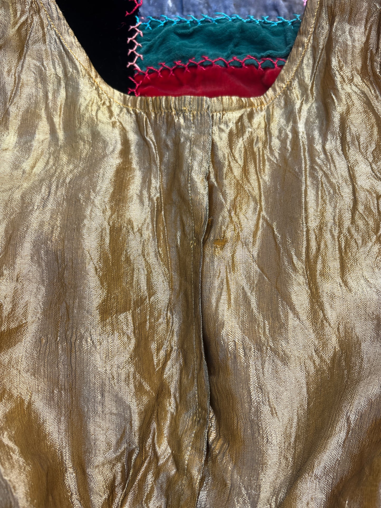 1930s gold genie/harem style jumpsuit