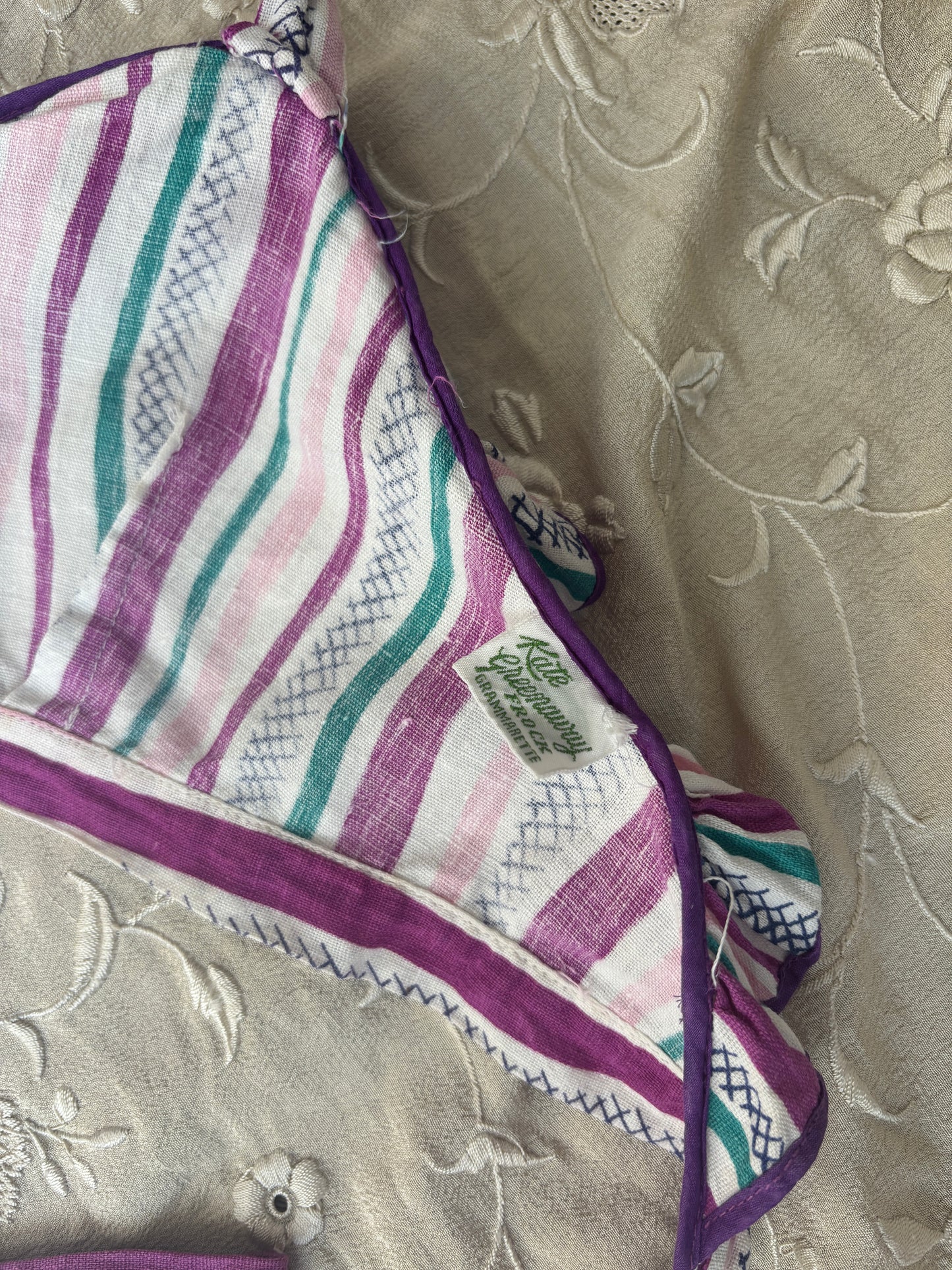 1940s cotton striped playsuit 2 pc set