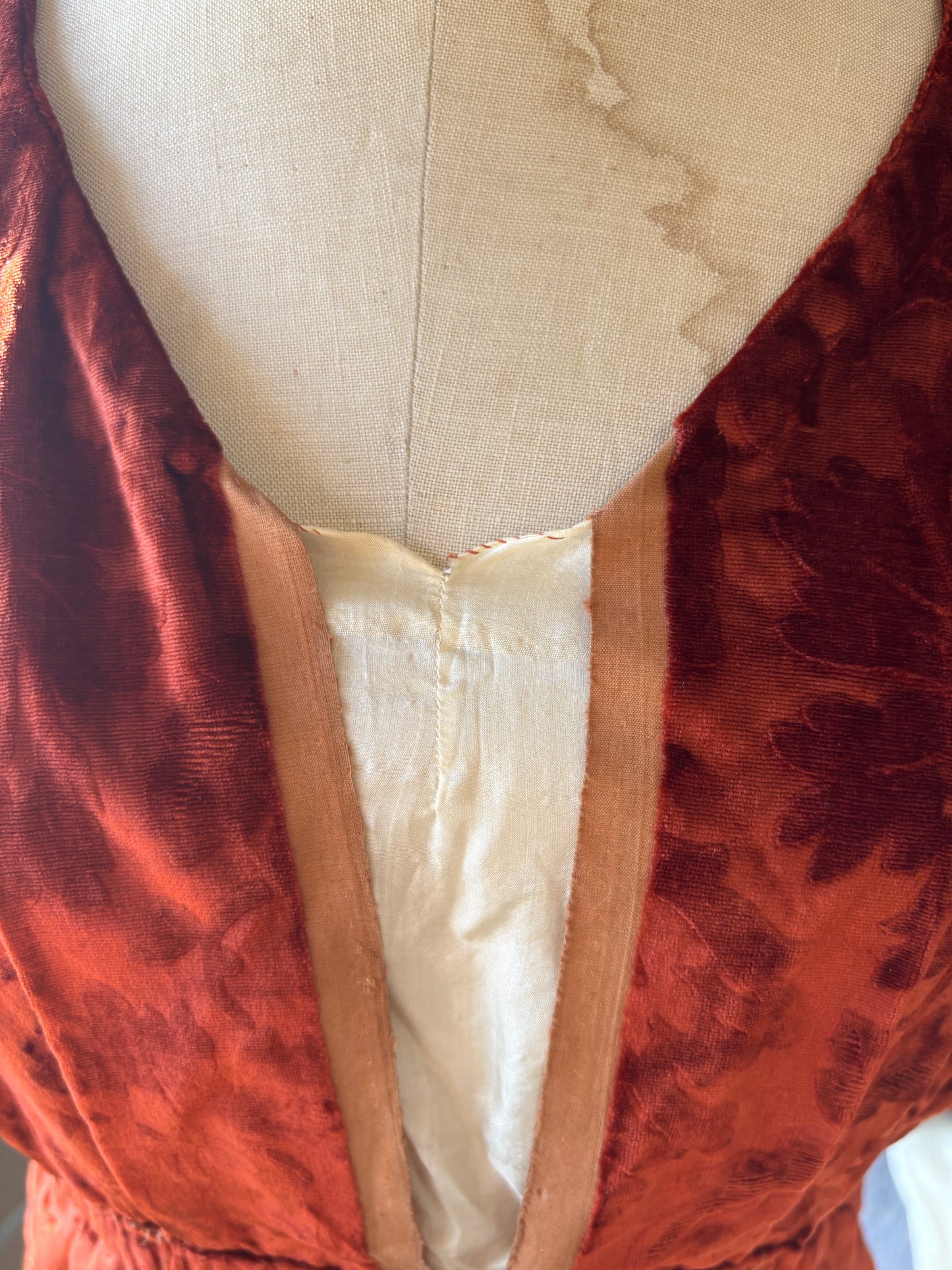 1910s/1920s devore velvet modular evening ensemble