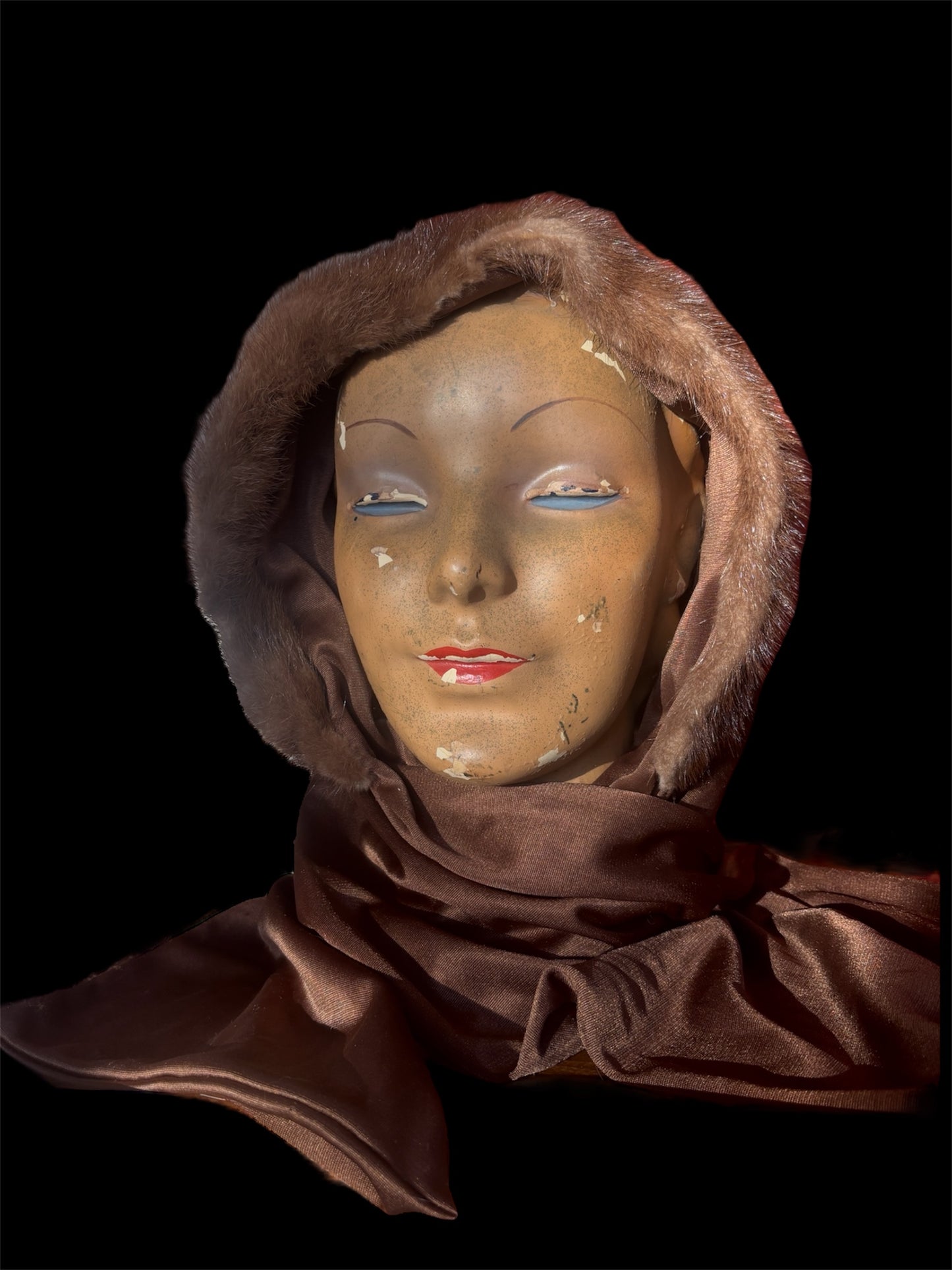 1960s mink snood/bonnet