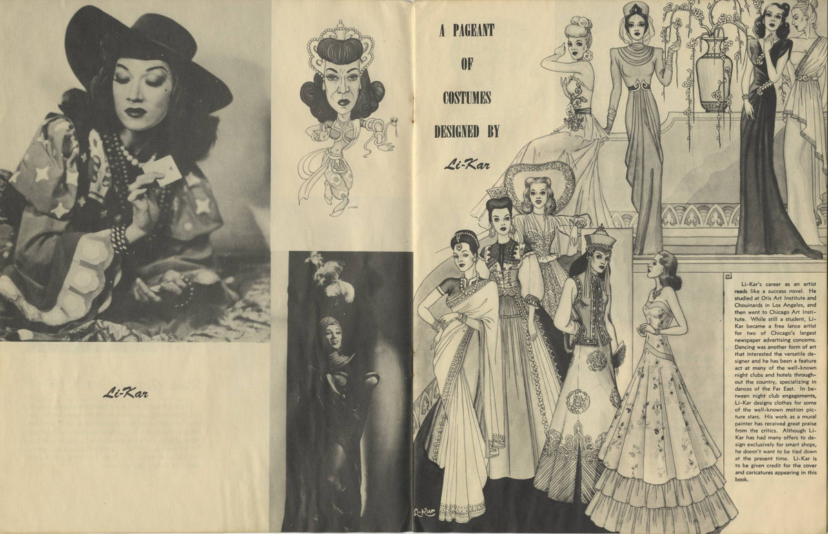 1940 red cellophane showgirl costume owned by drag performer Li-Kar