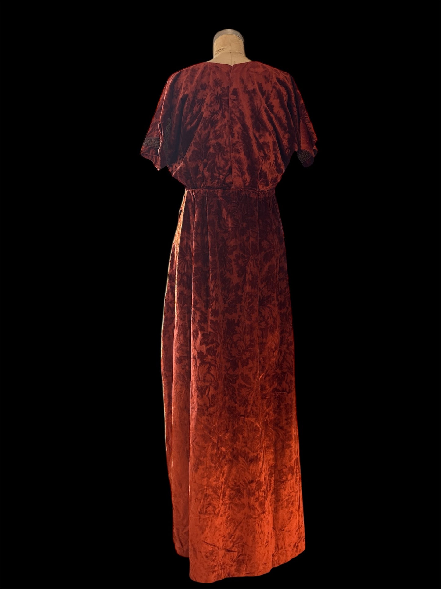 1910s/1920s devore velvet modular evening ensemble