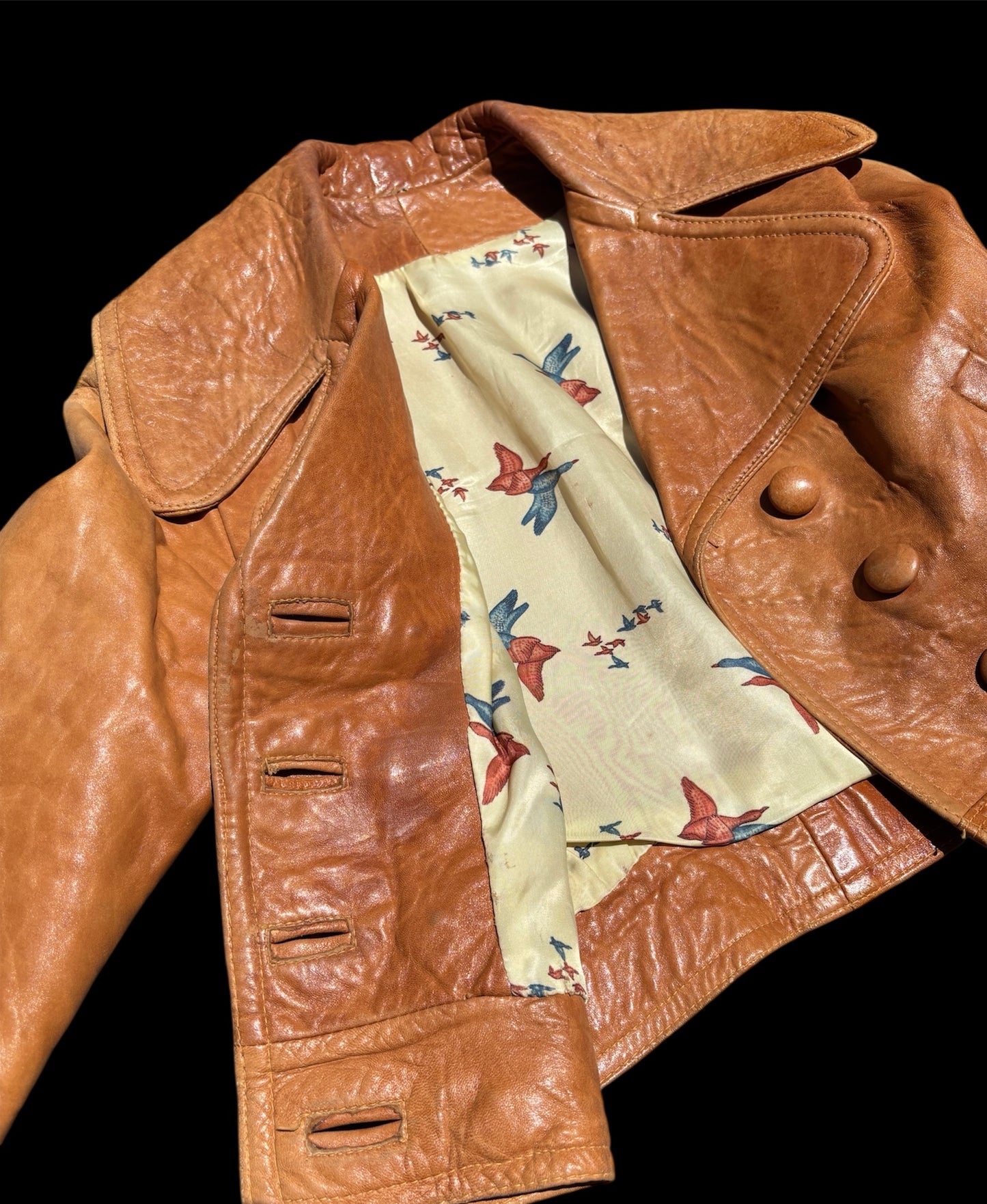 1970s cropped leather jacket