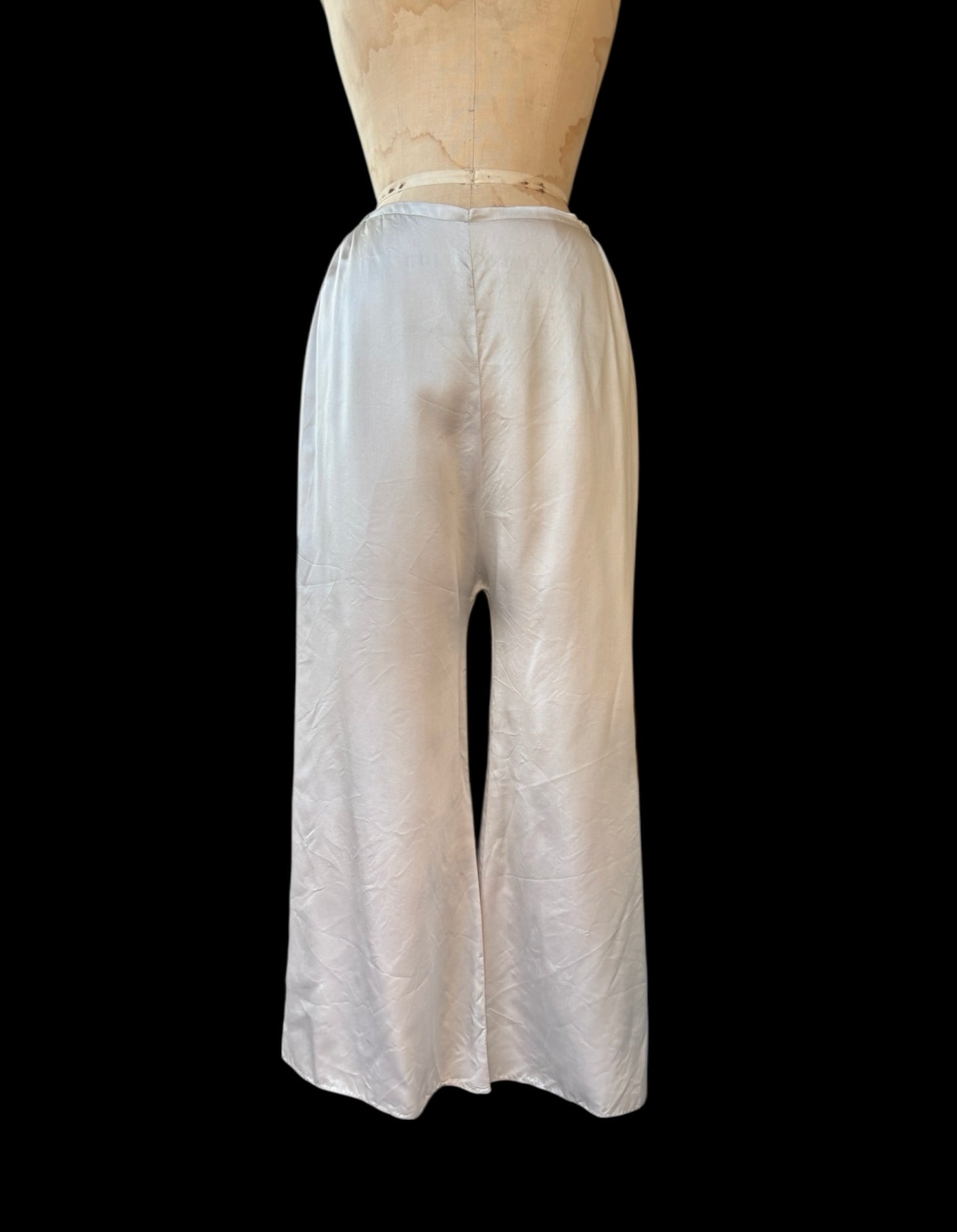 1930s NOS icey blue silk loungewear set