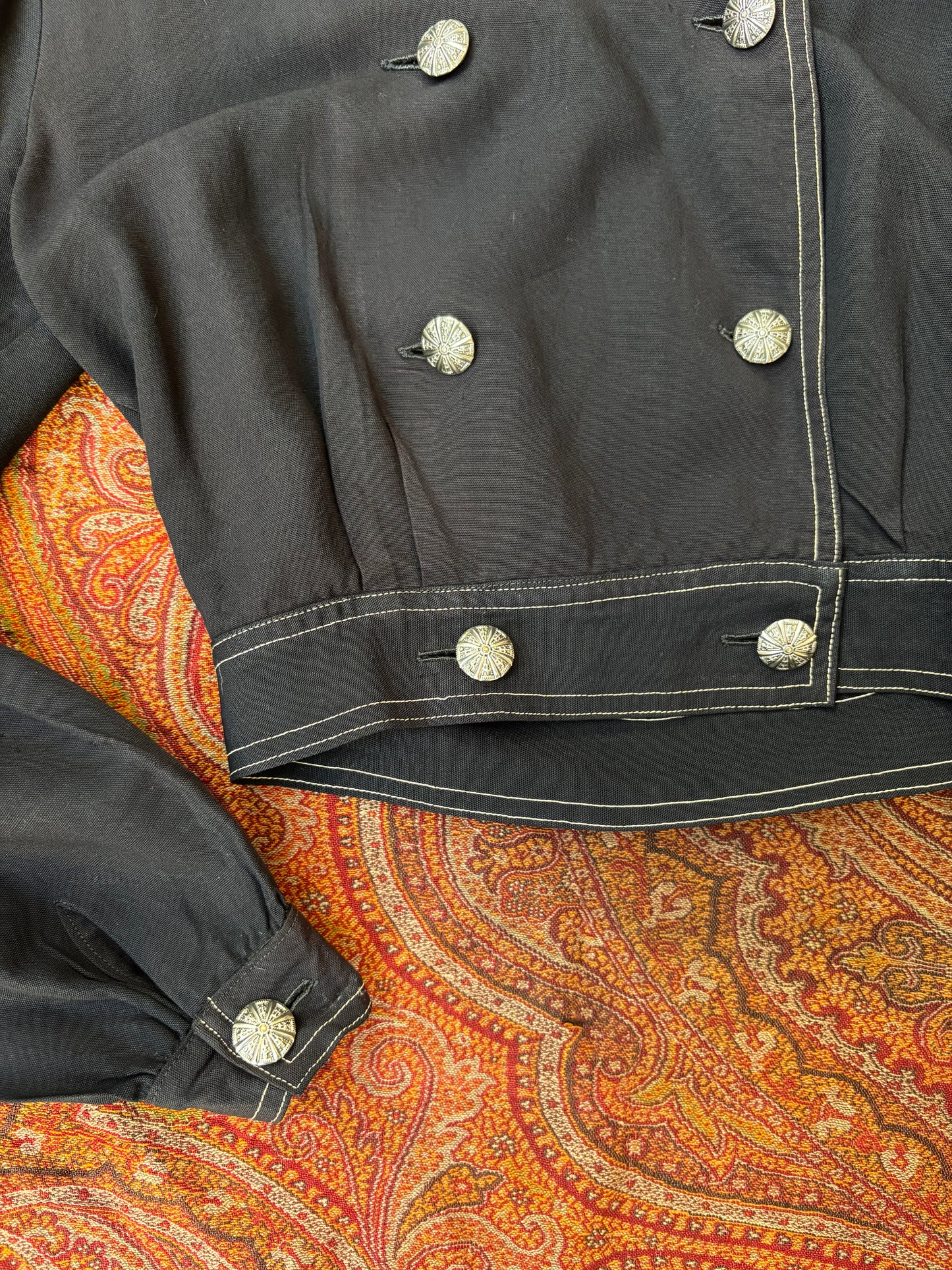 1940s cropped gabardine jacket