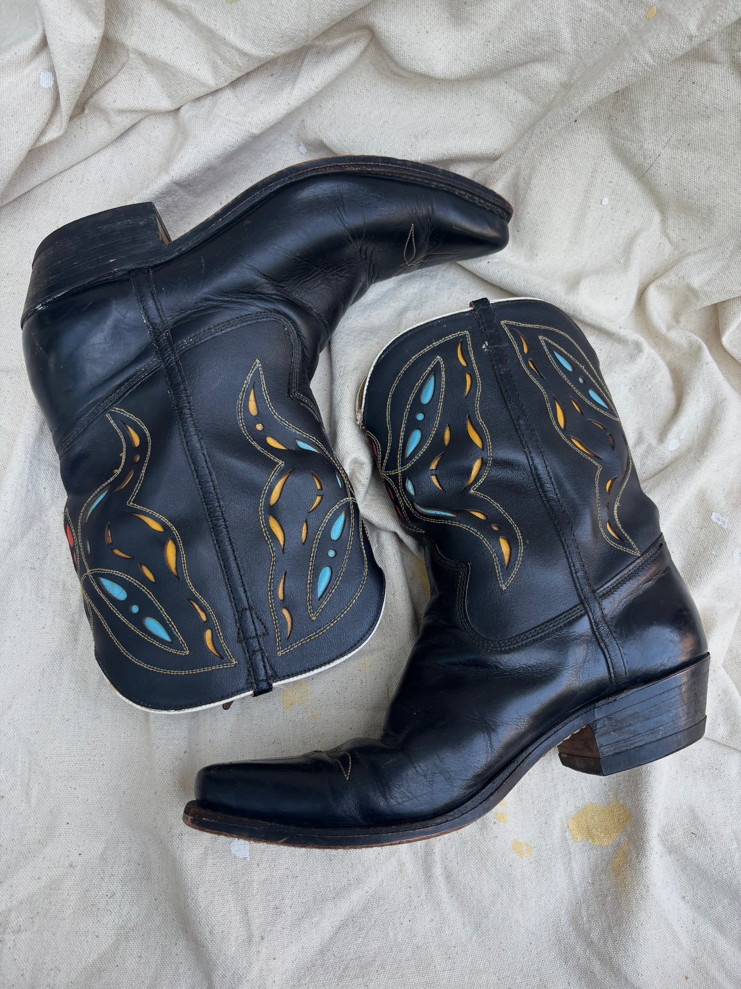 1950s mariposa inlay boots men’s size 9.5