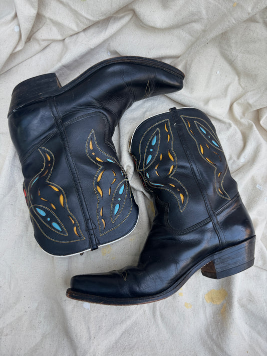 1950s mariposa inlay boots men’s size 9.5