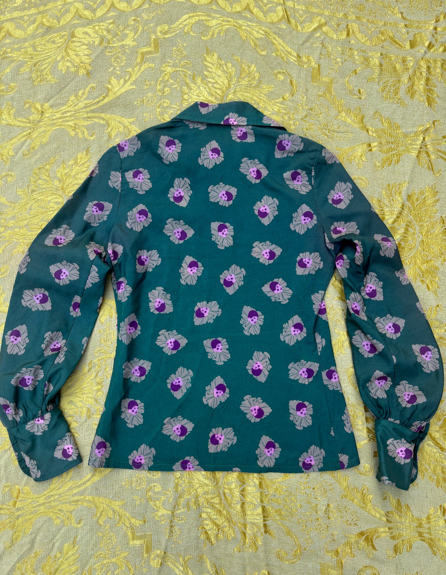 1970s French Pierrot novelty blouse