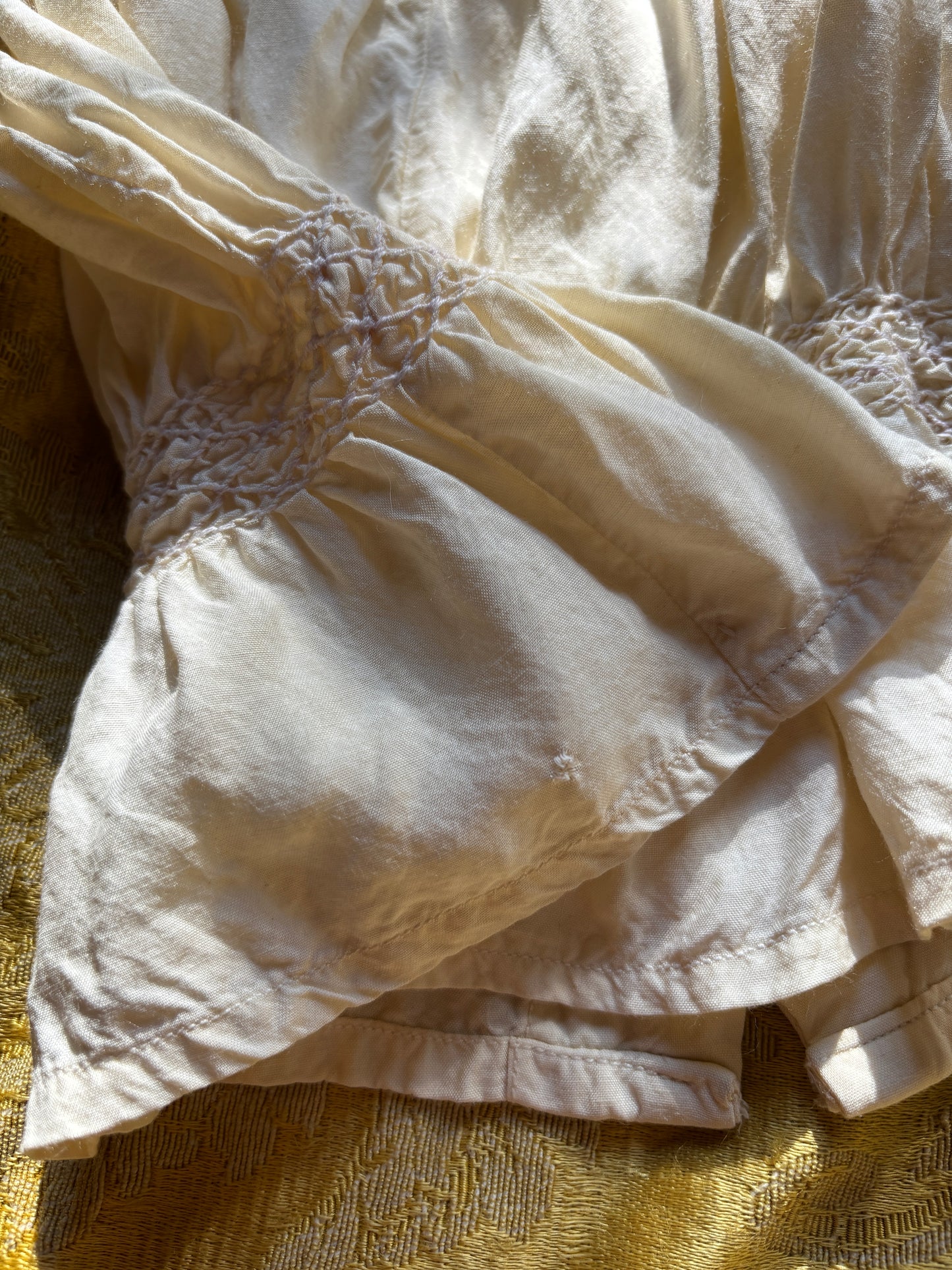 1970s embroidered & smocked peasant blouse Star of India