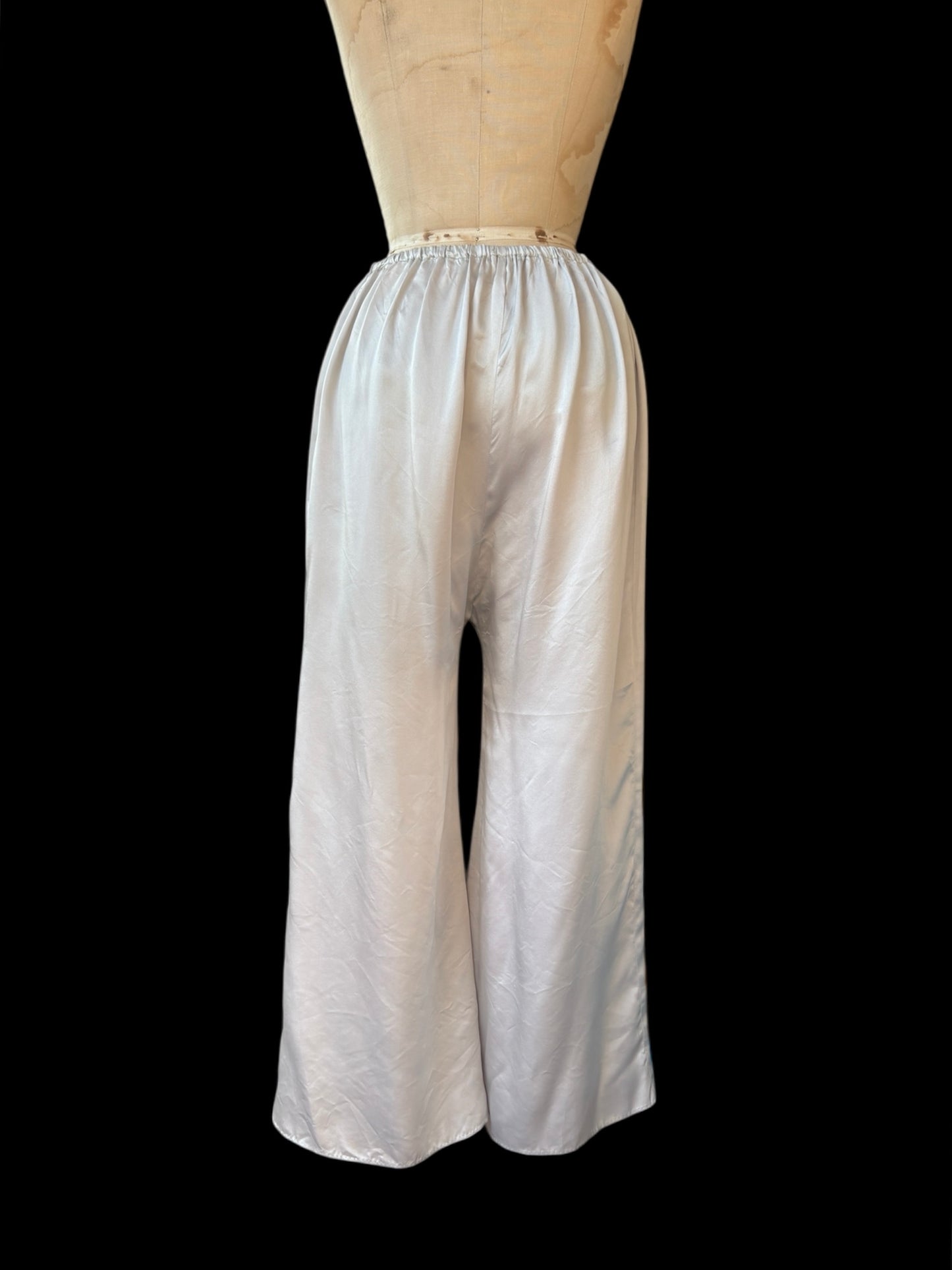 1930s NOS icey blue silk loungewear set