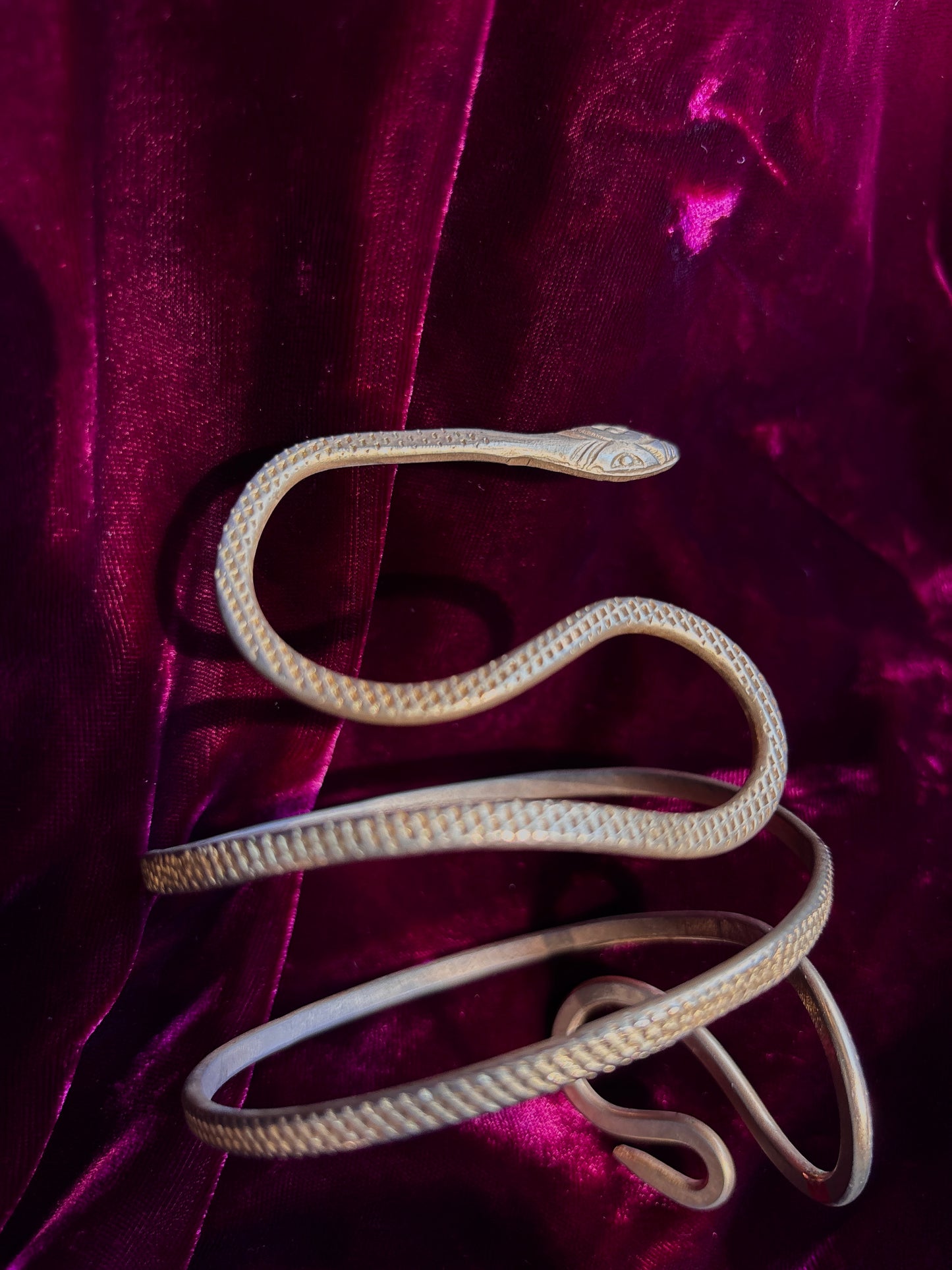 Old Hollywood costume piece Cleopatra serpent arm cuff