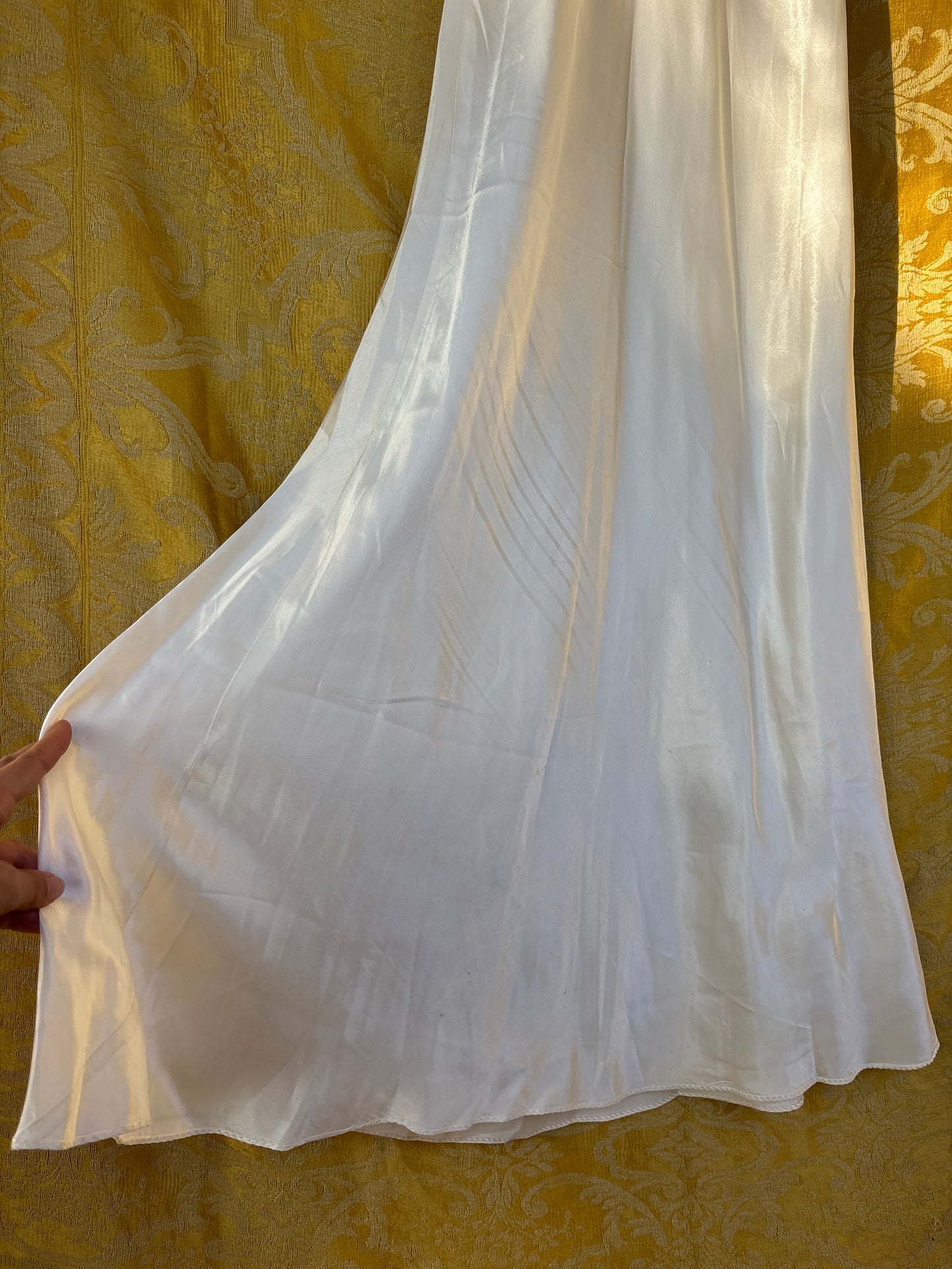 1940s pearly bias cut slip dress