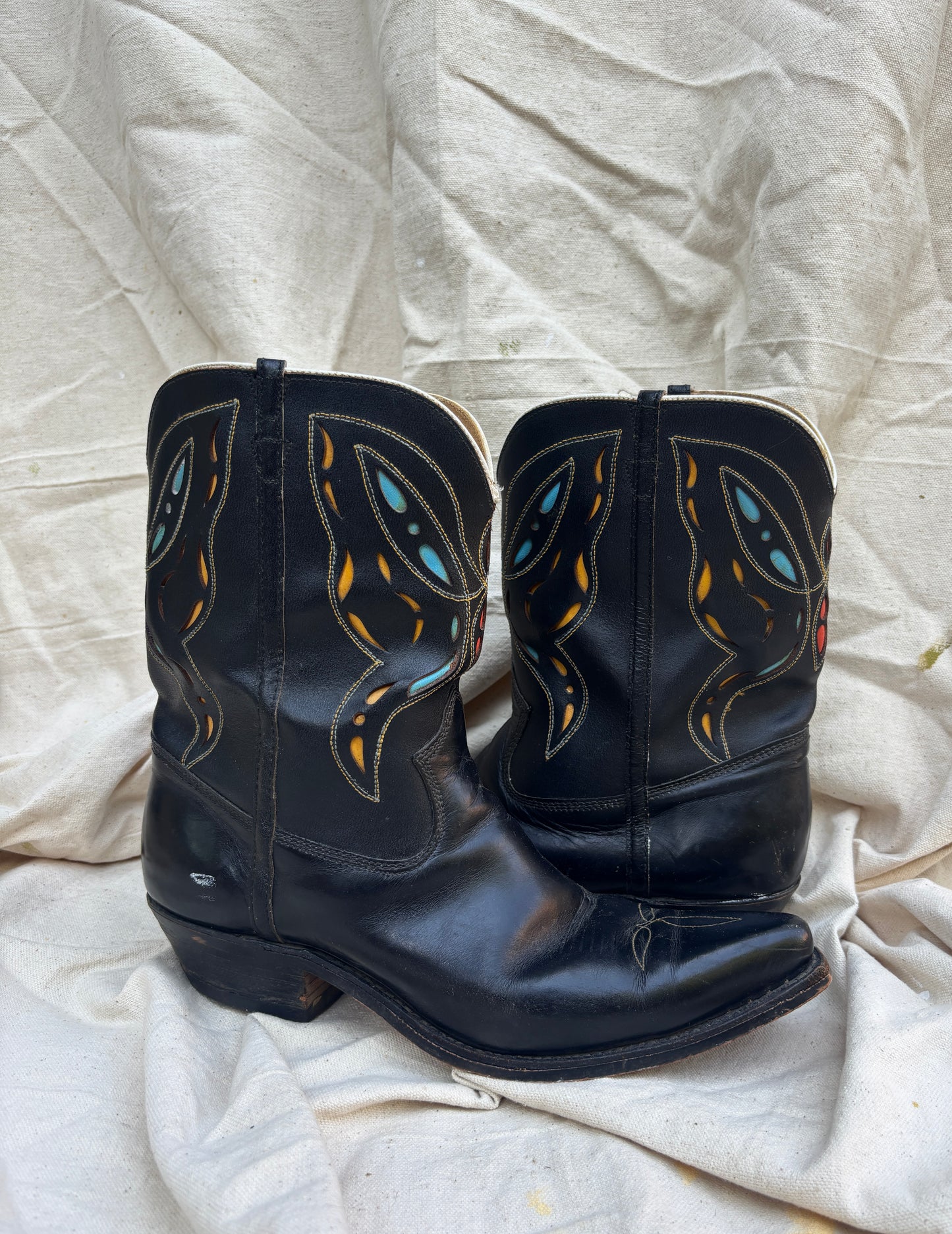 1950s mariposa inlay boots men’s size 9.5