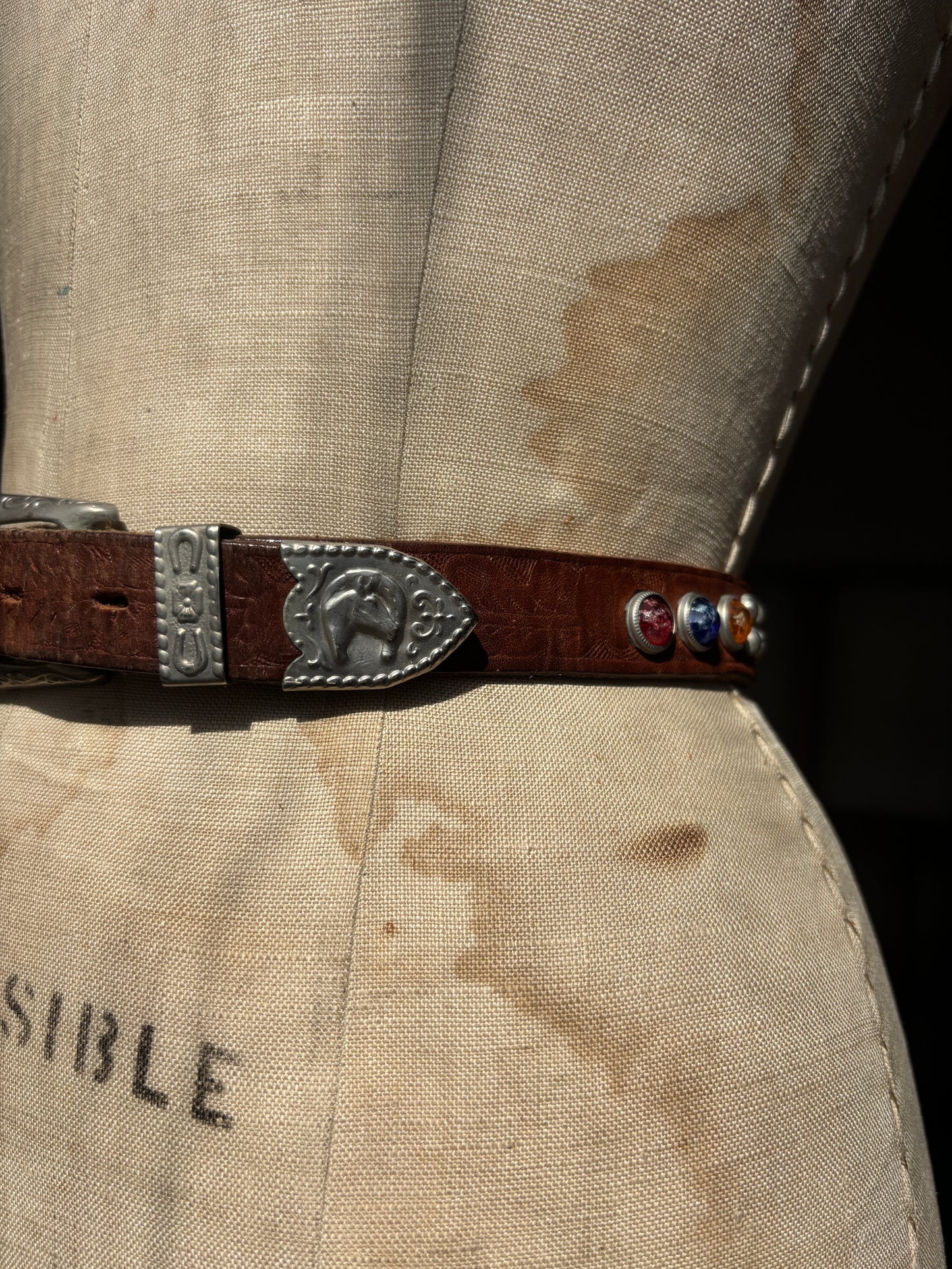 1950s/60s studded & jeweled western belt