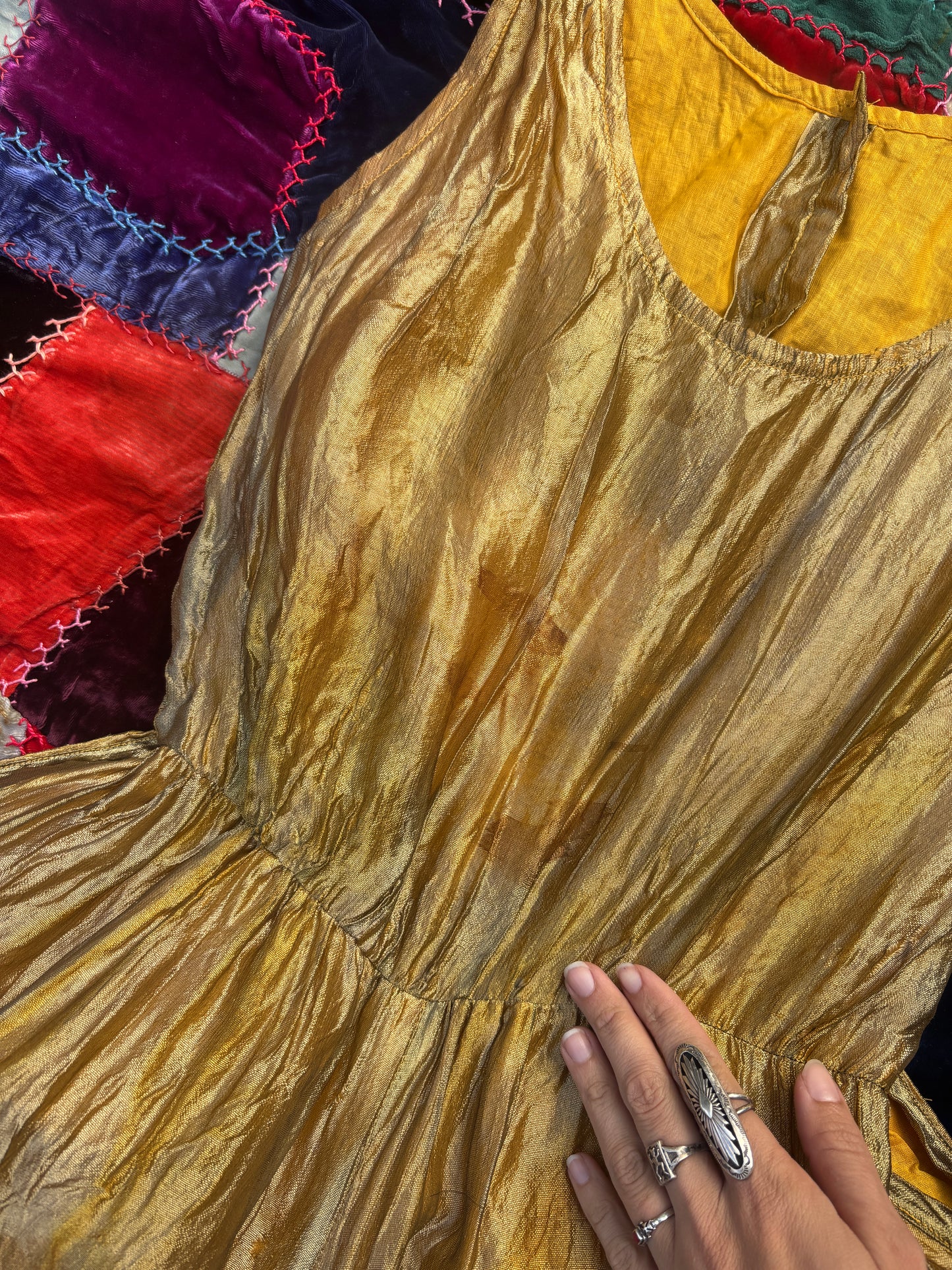 1930s gold genie/harem style jumpsuit