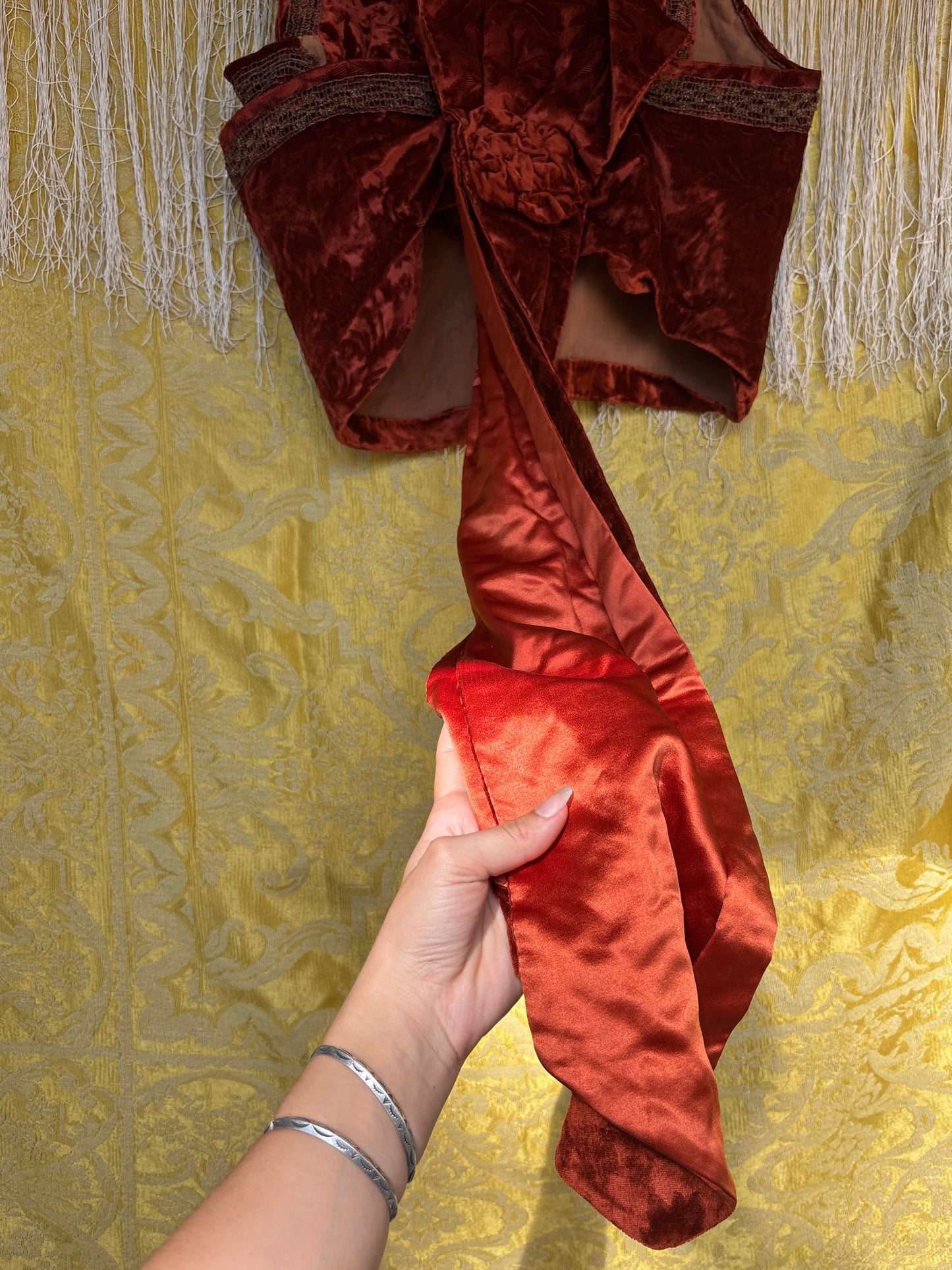 1910s/1920s devore velvet modular evening ensemble