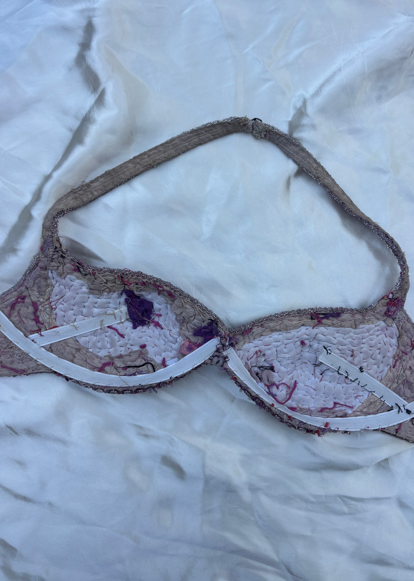 1930s handmade sequined & beaded showgirl bra