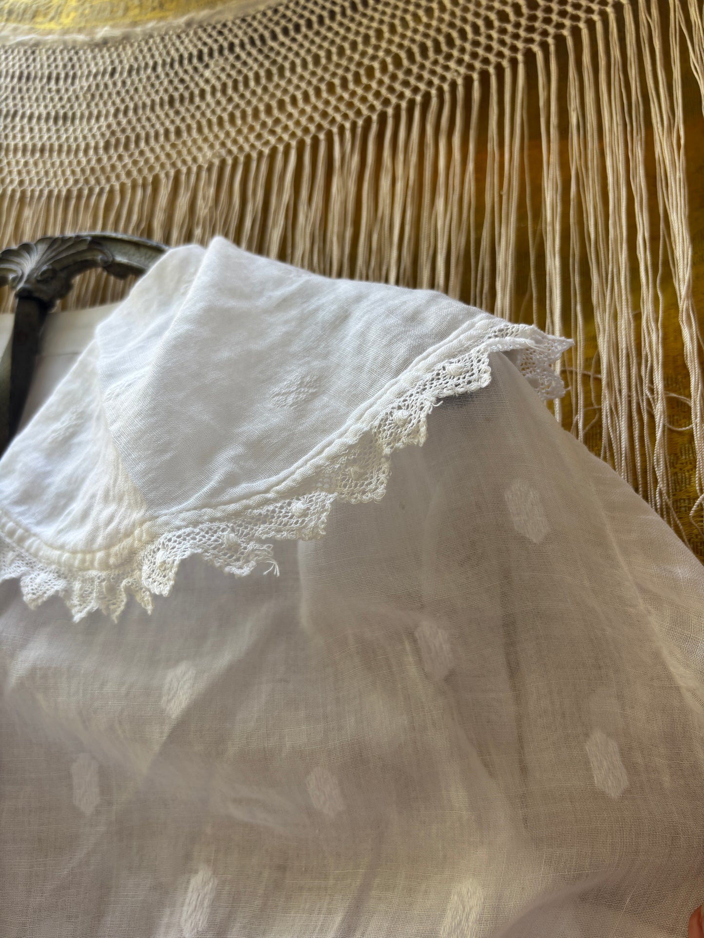 Edwardian 1910s voile collared blouse