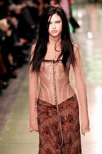 1999 Betsey Johnson does Victorian lace-up corset