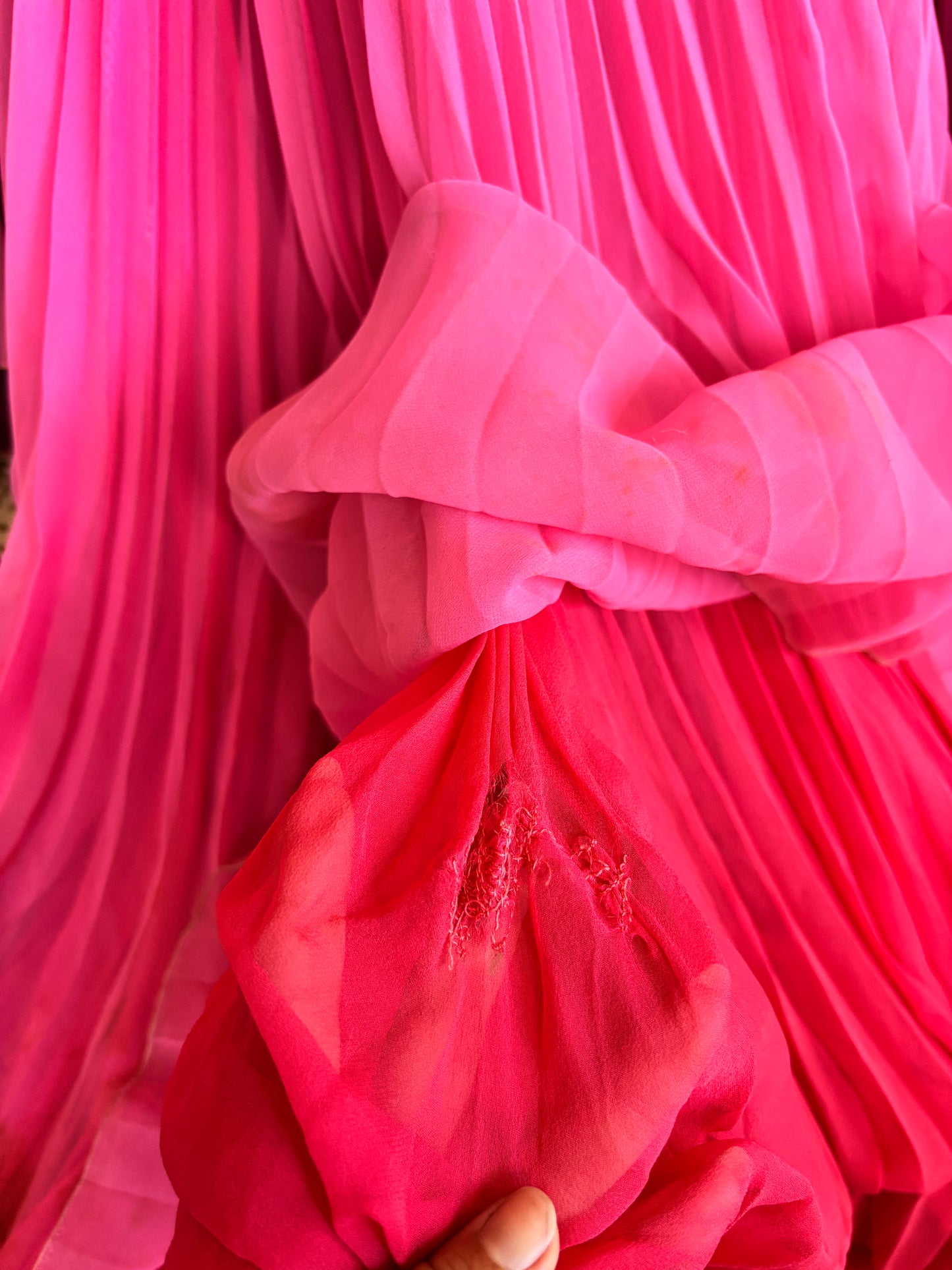 1960s pleated chiffon burlesque/belly dancer costume