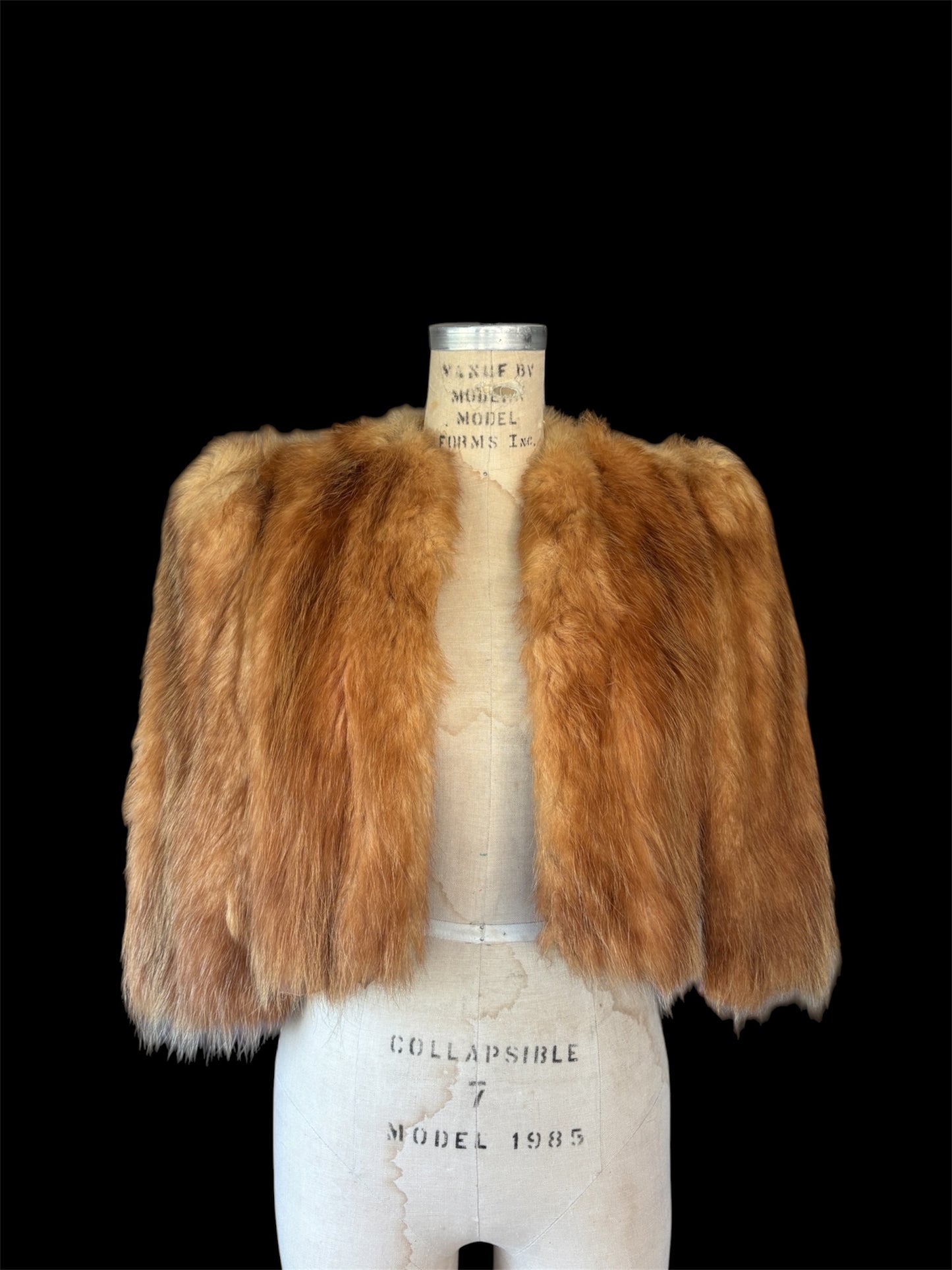 1940s cropped fox fur coat old Hollywood