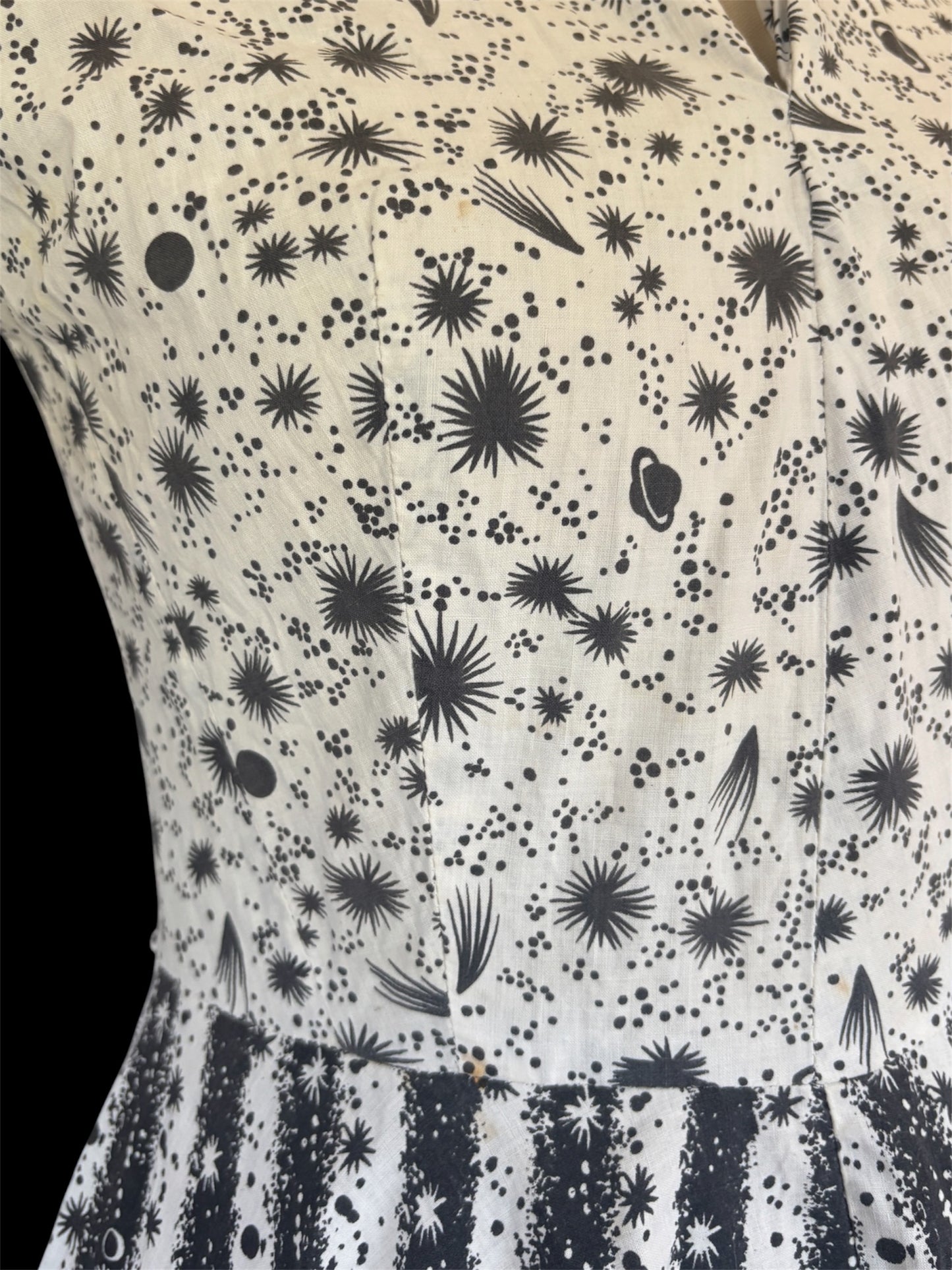 1950s astrological novelty print cotton sundress
